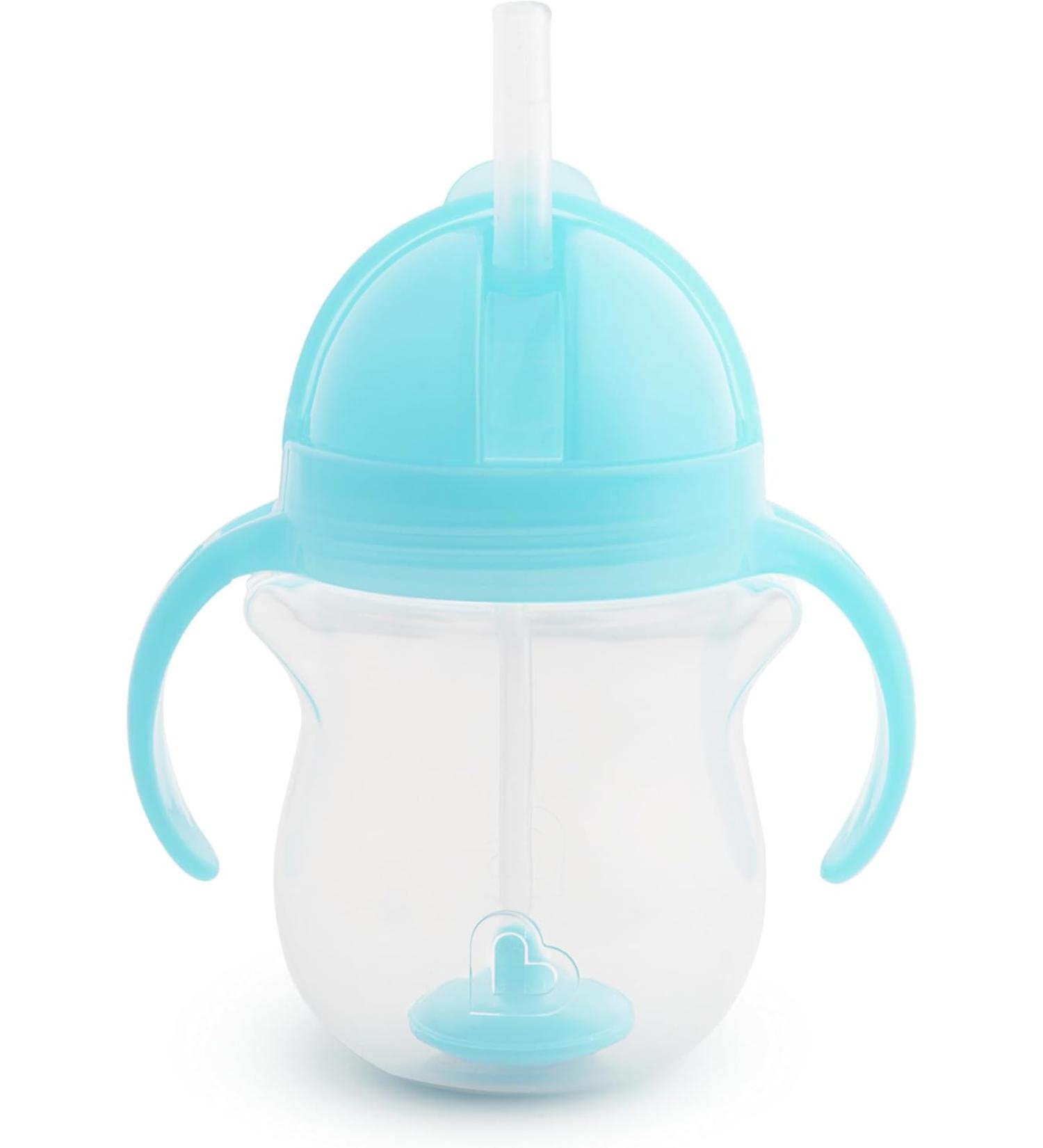 Munchkin Any Angle Click Lock Weighted Straw Trainer Cup  Blue  7 Oz 1 Count (Pack of 1) Blue - Buy Online on GoSupps.com