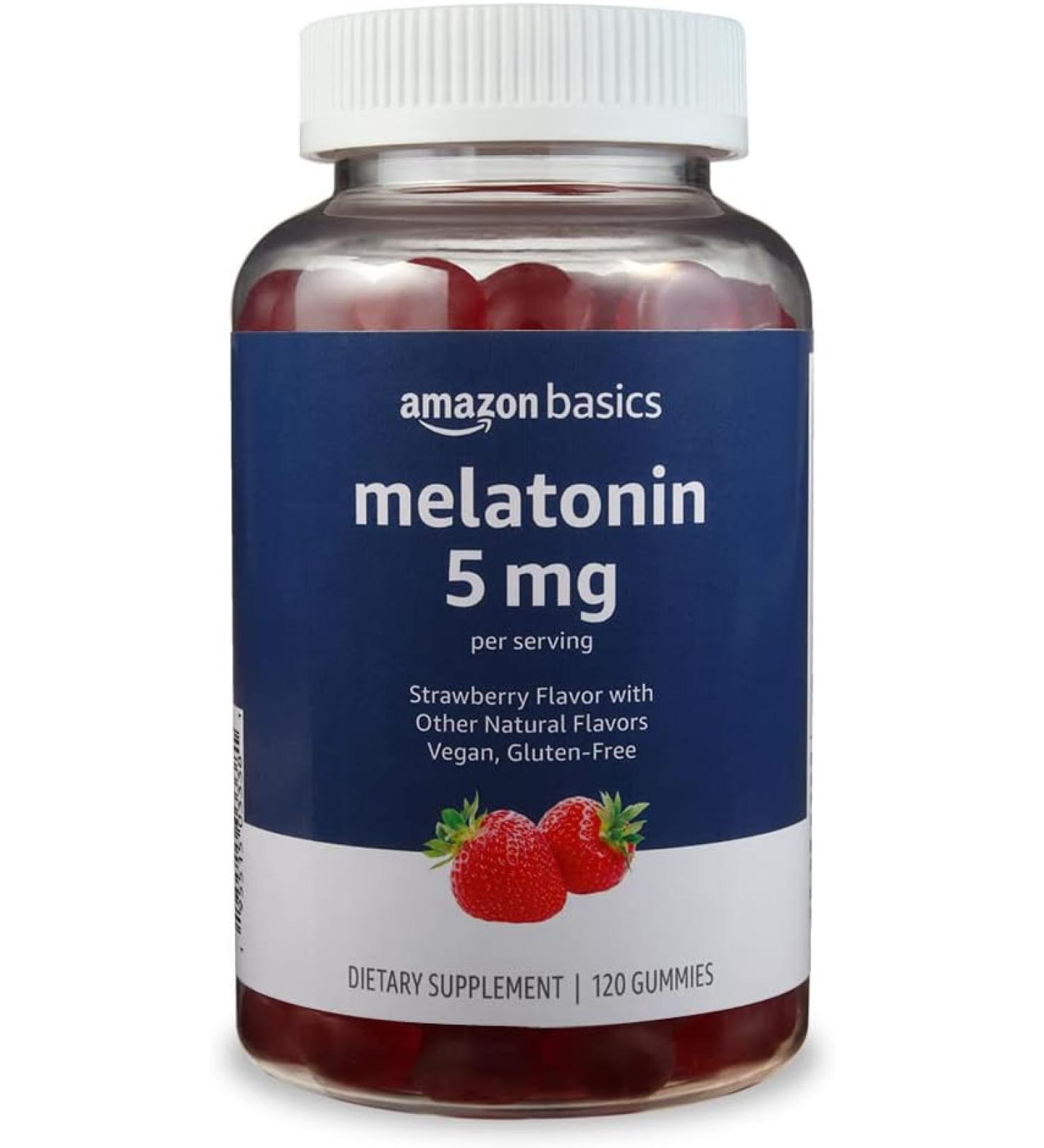 Solimo Melatonin 5mg 120 Gummies - Natural Sleep Support Supplement - Buy Online on GoSupps.com