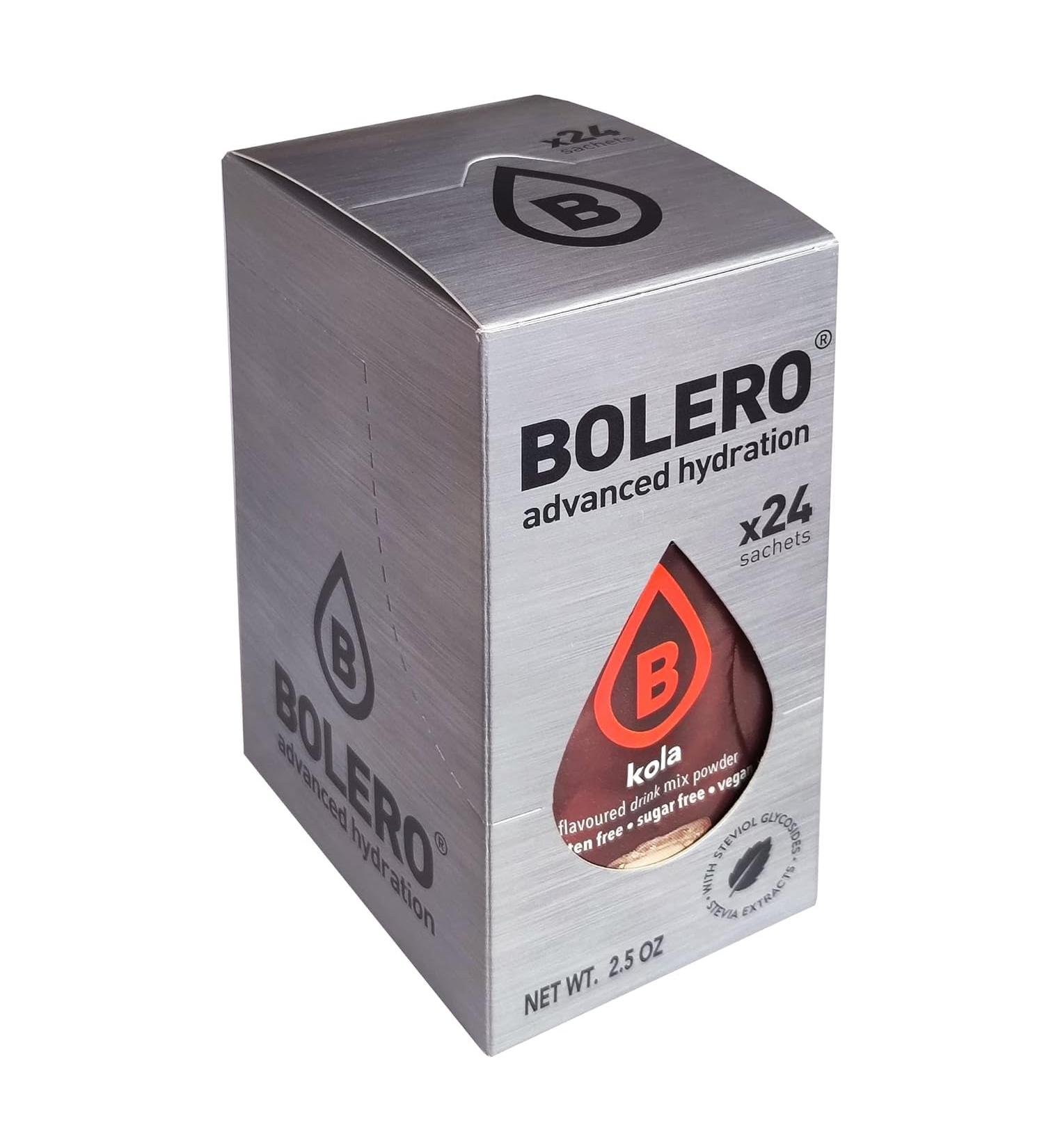 Bolero KOLA 24x3g | Sugar Free Powdered Juice Sweetened with Stevia + Vitamin C | for Kids and Sports | Gluten Free Vegan | - Buy Online on GoSupps.com