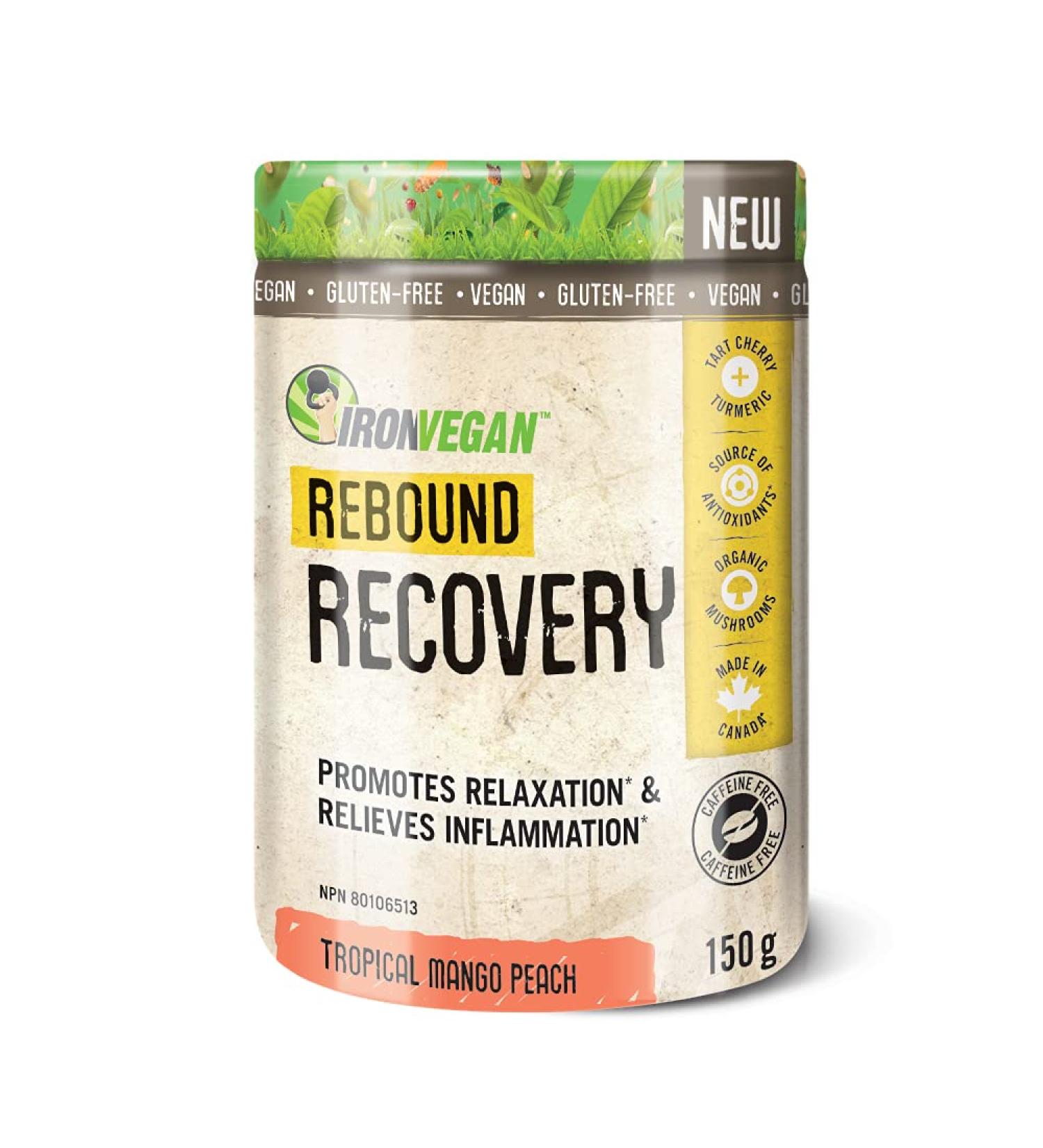 Iron Vegan Rebound Recovery Tropical Mango Peach 150g - Buy Online on GoSupps.com