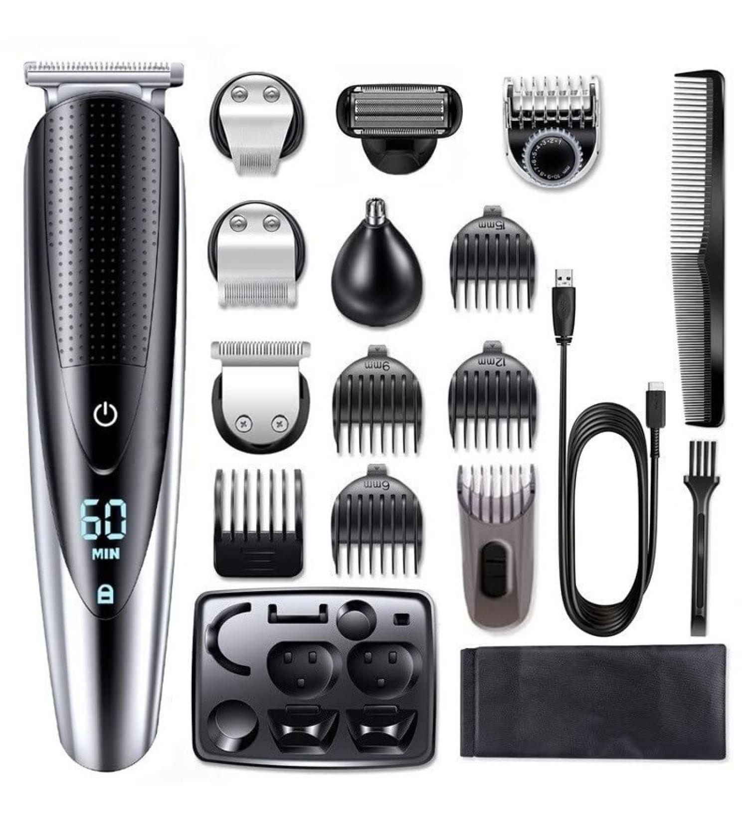 Professional Waterproof Hair Clippers & Grooming Kit for Men | All-in-One Electric Trimmer for Beard Body & Face - Buy Online on GoSupps.com