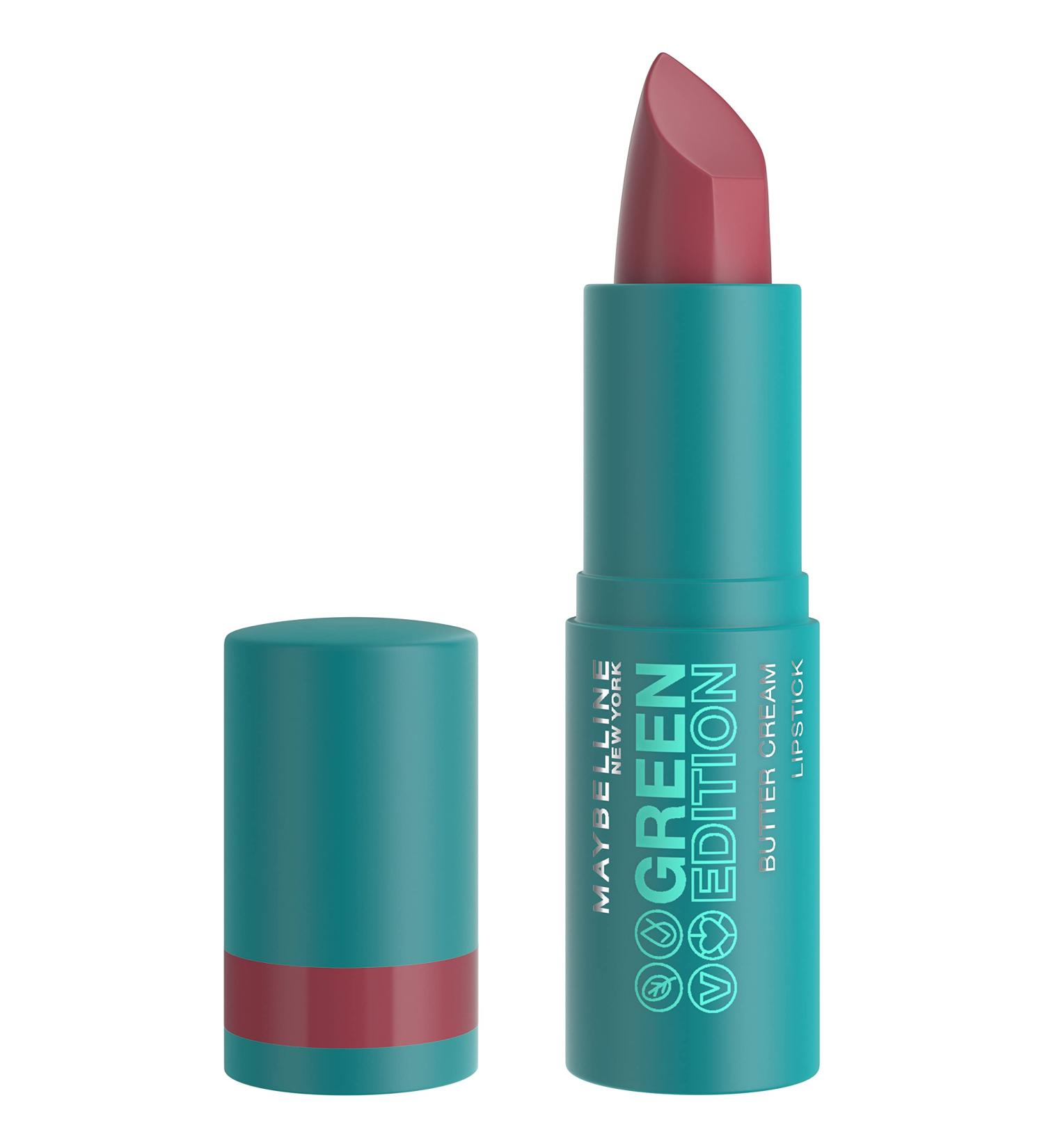 Maybelline Green Edition Butter Cream High-Pigment Bullet Lipstick in Lagoon Mauve - 0.12 oz - Buy Online on GoSupps.com