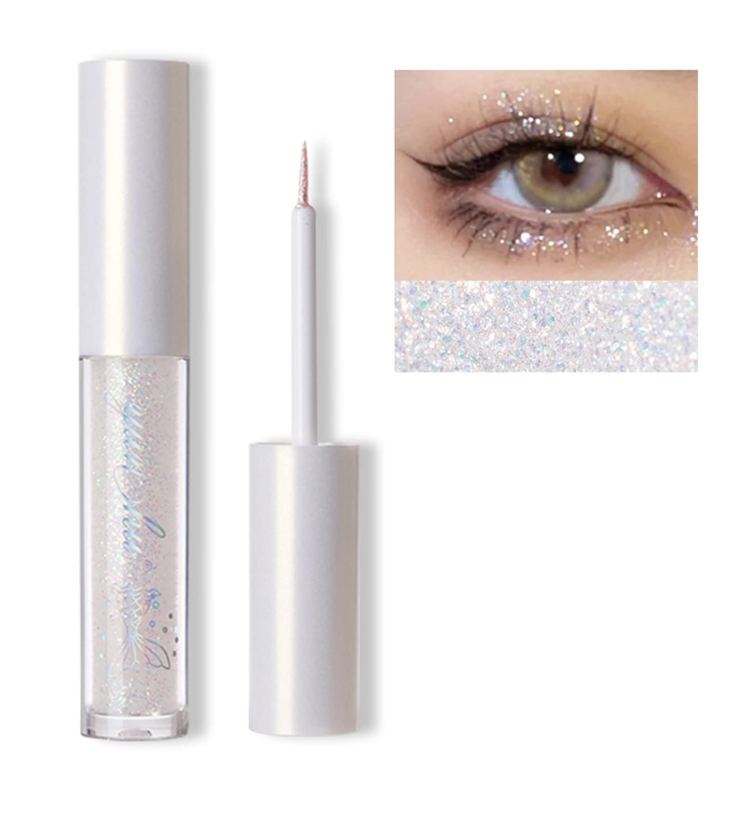 Erinde Liquid Glitter Eyeshadow Eyeliner | Korean Makeup Tear Drop Shimmer Metallic | Lightweight Long-Wearing Water Texture | Loose Glitter Glue for Crystals & Christmas Makeup - 04# Colorful Sequins - Buy Online on GoSupps.com