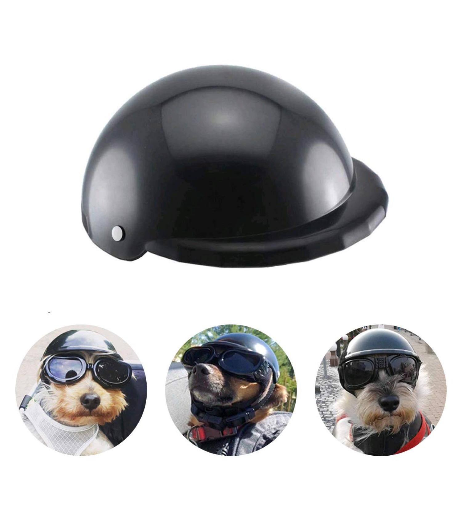 Namsan Pet Helmet - Adjustable Dog Motorcycle & Bicycle Helmet for Cats & Small Dogs - Black - Buy Online on GoSupps.com