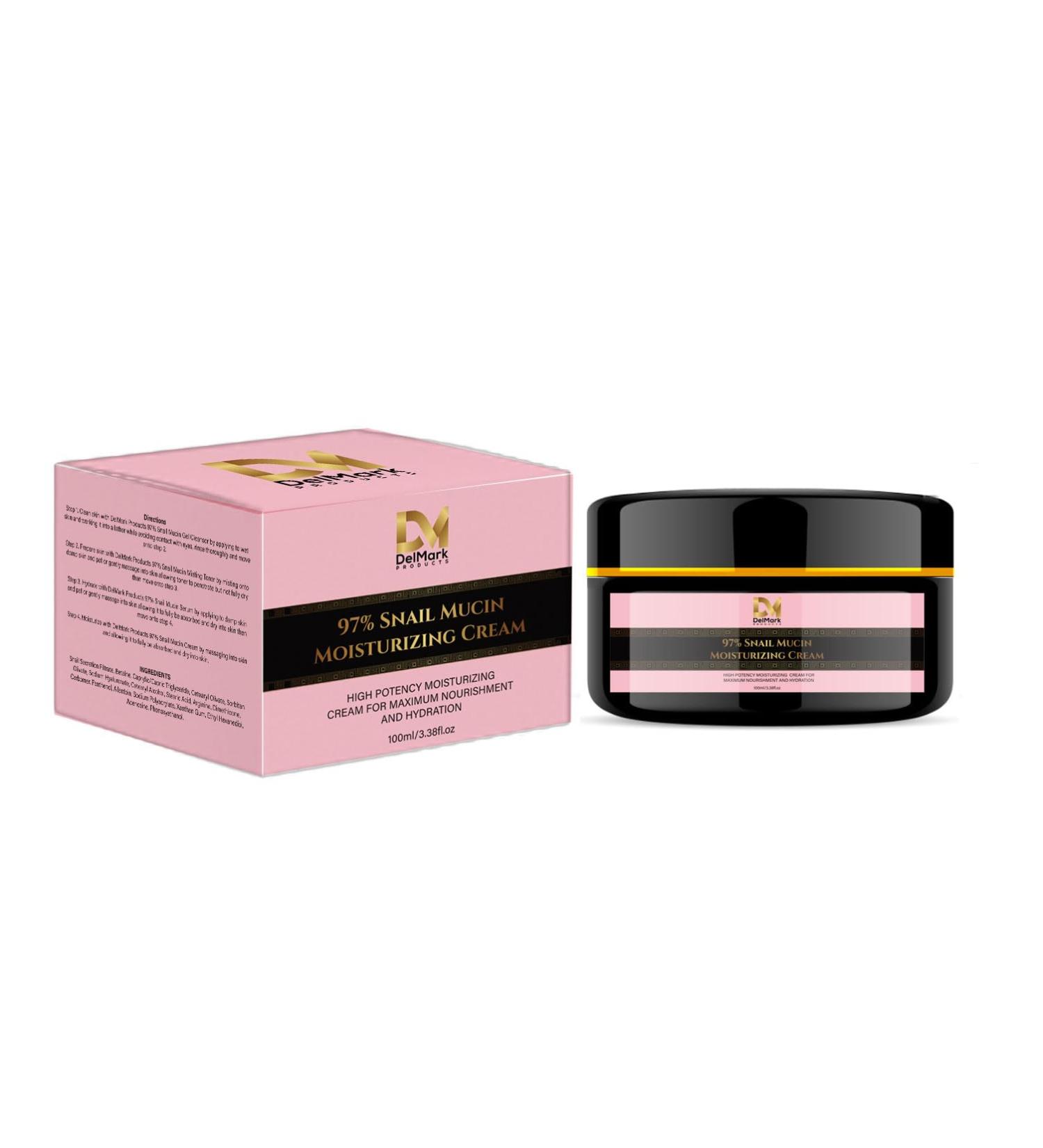 Snail Mucin 97% Daily Face Moisturizer Cream - High Potency Hydration | Korean Skincare for Glowing Skin - Buy Online on GoSupps.com