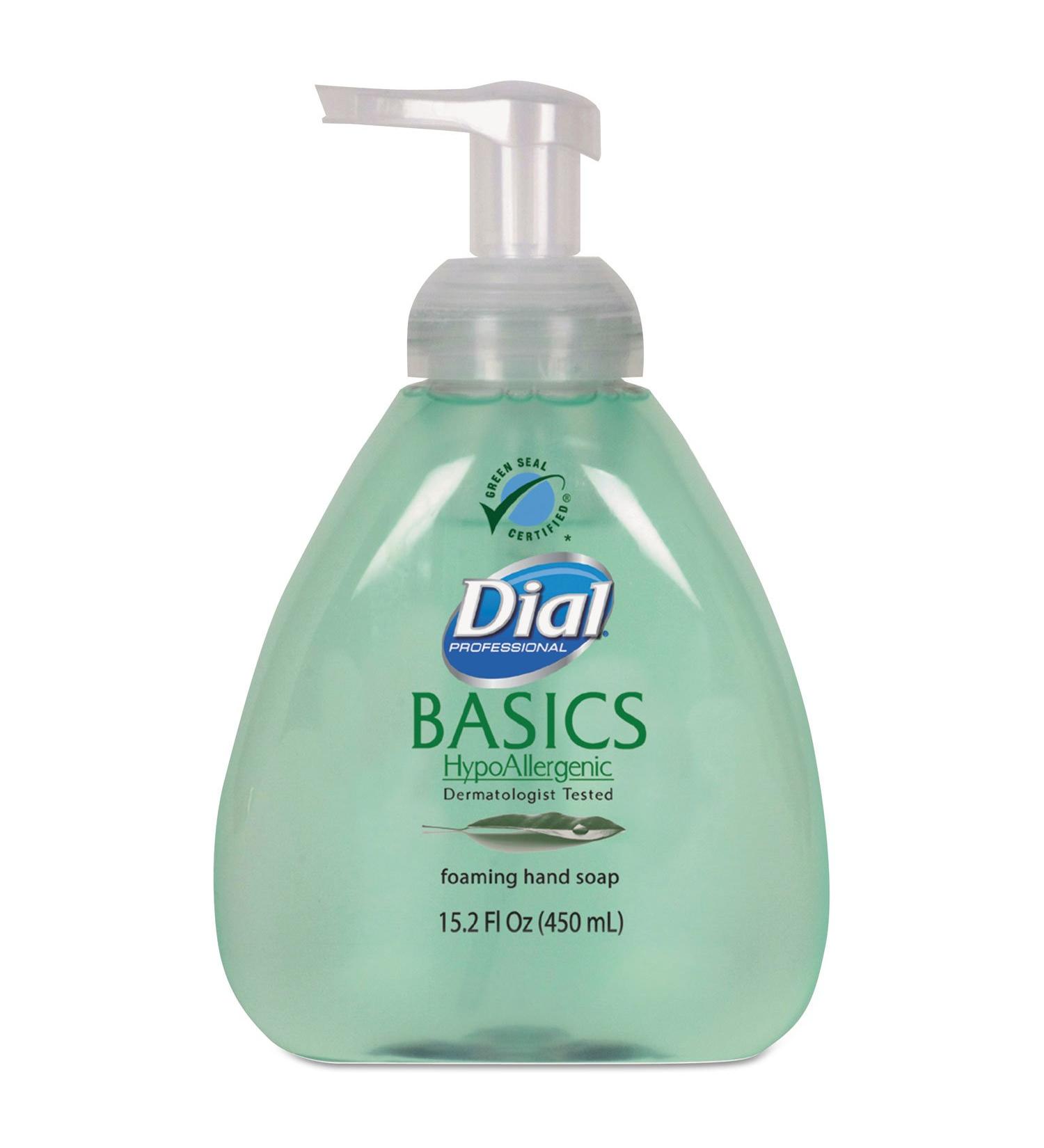 Dial 98609 Basics Foaming Hand Wash Original Formula Fresh Scent 15.2 Pump Bottle 4-Ctn