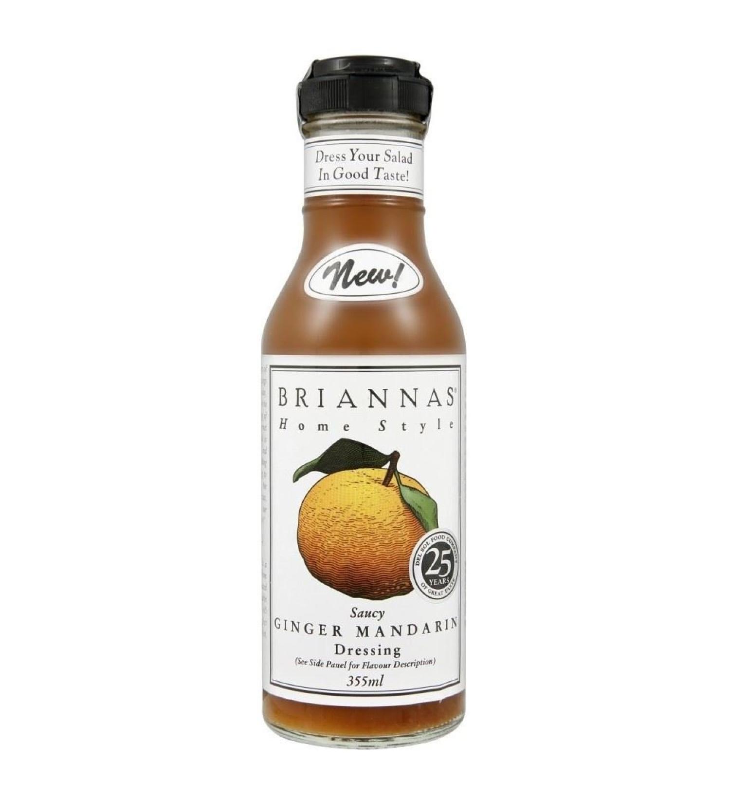 BRIANNAS Briannas Homestyle Saucy Ginger Mandarin Dressing (355ml) - Pack of 2