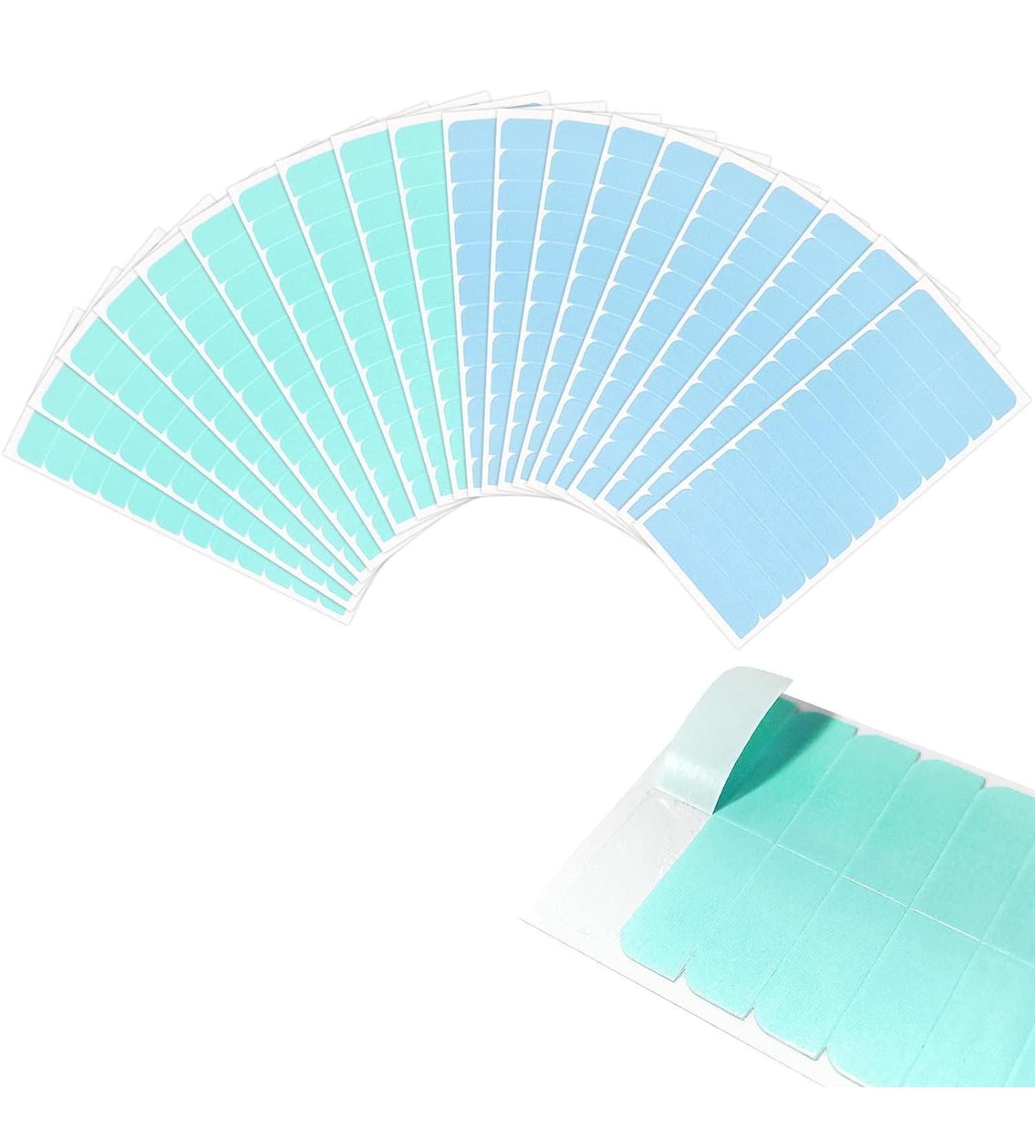 Ebanku 240 Pack Tape Extensions Replacement Adhesive Strips - Green & Blue for Tape-In Hair Extensions - Buy Online on GoSupps.com