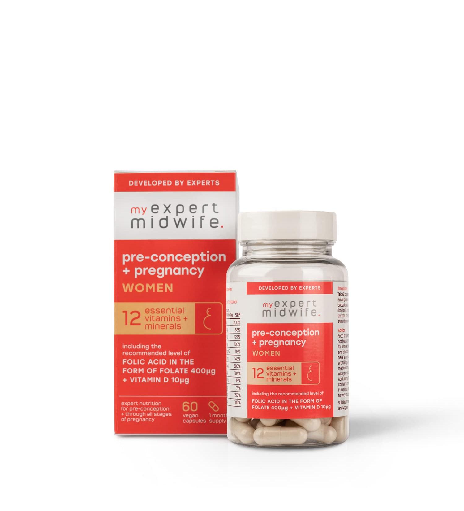 Expertly Formulated Vegan Prenatal Vitamins for Pre-Conception & Pregnancy - 60 Capsules - Buy Online on GoSupps.com