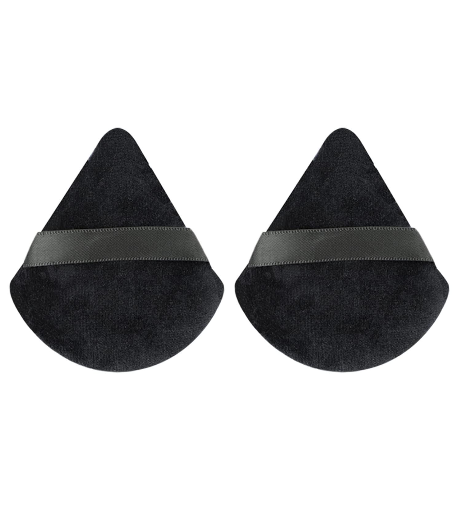 Velour Triangle Makeup Powder Puff - Ideal for Daily Makeup | Black - Buy Online on GoSupps.com