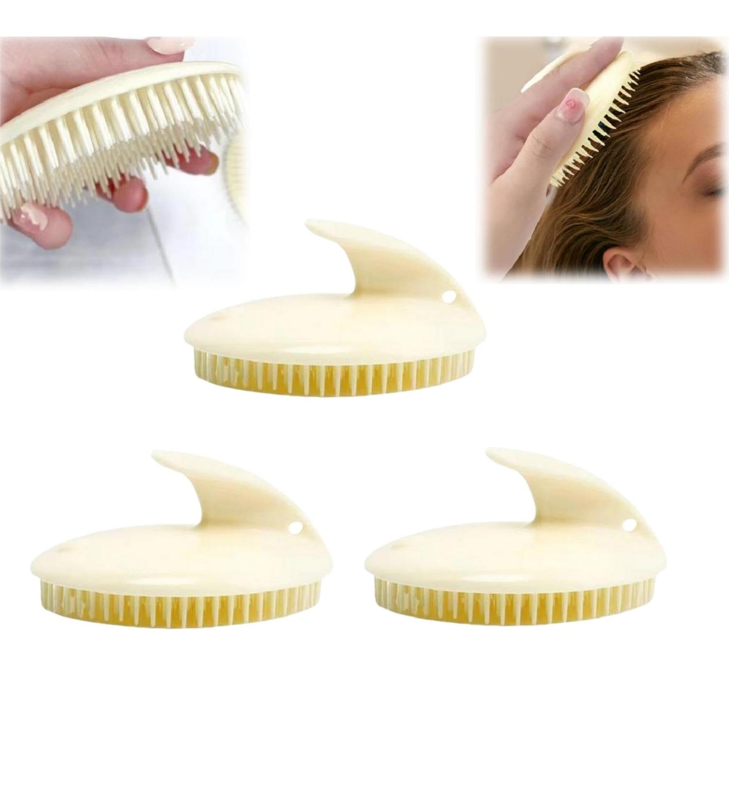 Shenrongtong Silicone Head Skin Massager & Shampoo Brush Set - 3 Soft Tooth Scalp Massage Combs for Ultimate Hair Washing & Relaxation - Buy Online on GoSupps.com