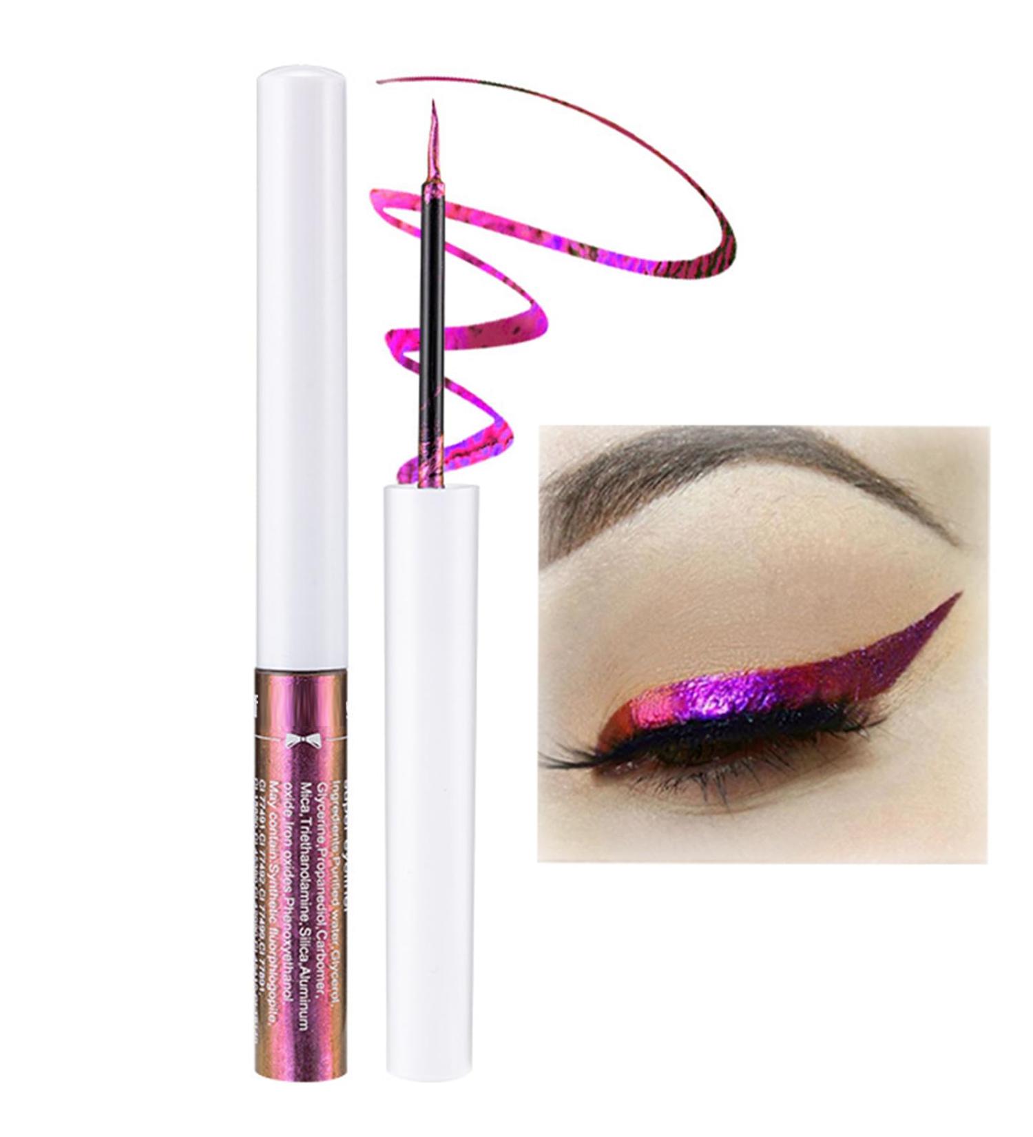 HERBENJOY Chameleon Metallic Liquid Eyeliner - Holographic Glitter Multichrome Eye Makeup (#06) - Buy Online on GoSupps.com