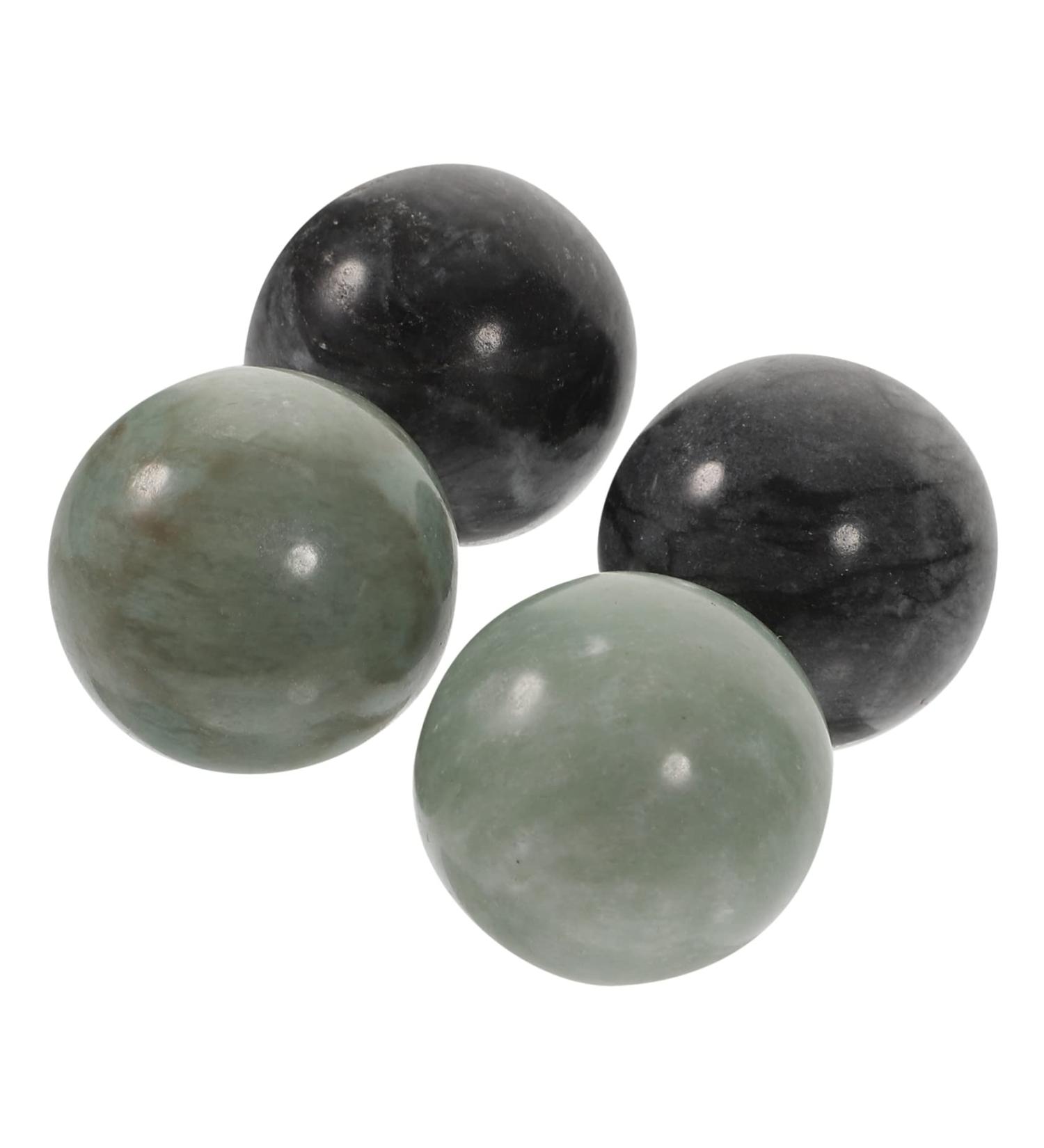 Shop BUIFULSIC Marble Baoding Spheres - Greenish Stone Fitness Balls for Stress Relief and Hand Massage | International Shipping Available - Buy Online on GoSupps.com