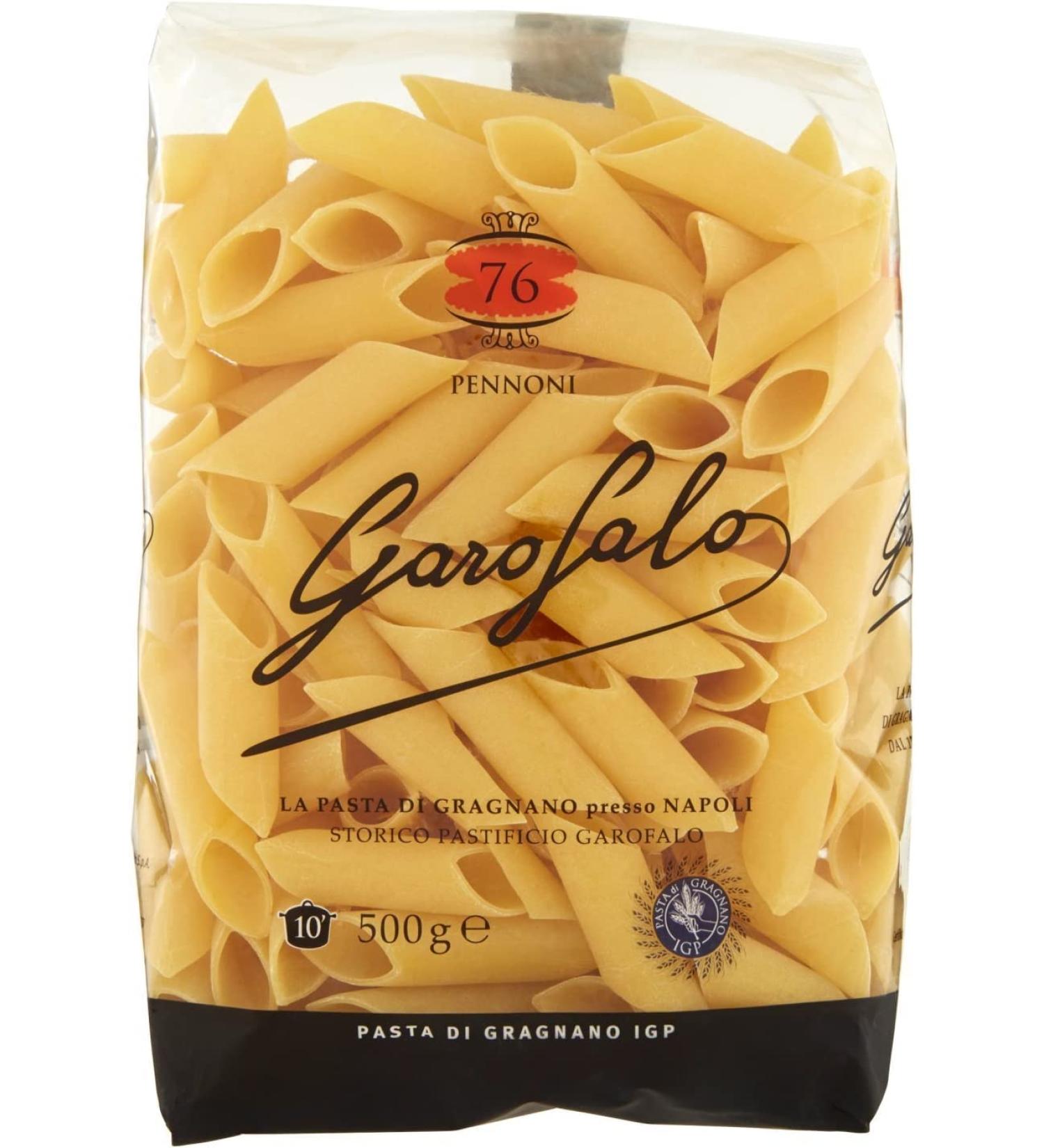  Italian Gourmet E.R. Garofalo Pennoni No. 76 Pack of 10 Neapolitan durum wheat semolina packets with 500g of IGP pasta + 400g Italian Gourmet Polpa - Buy Online on GoSupps.com
