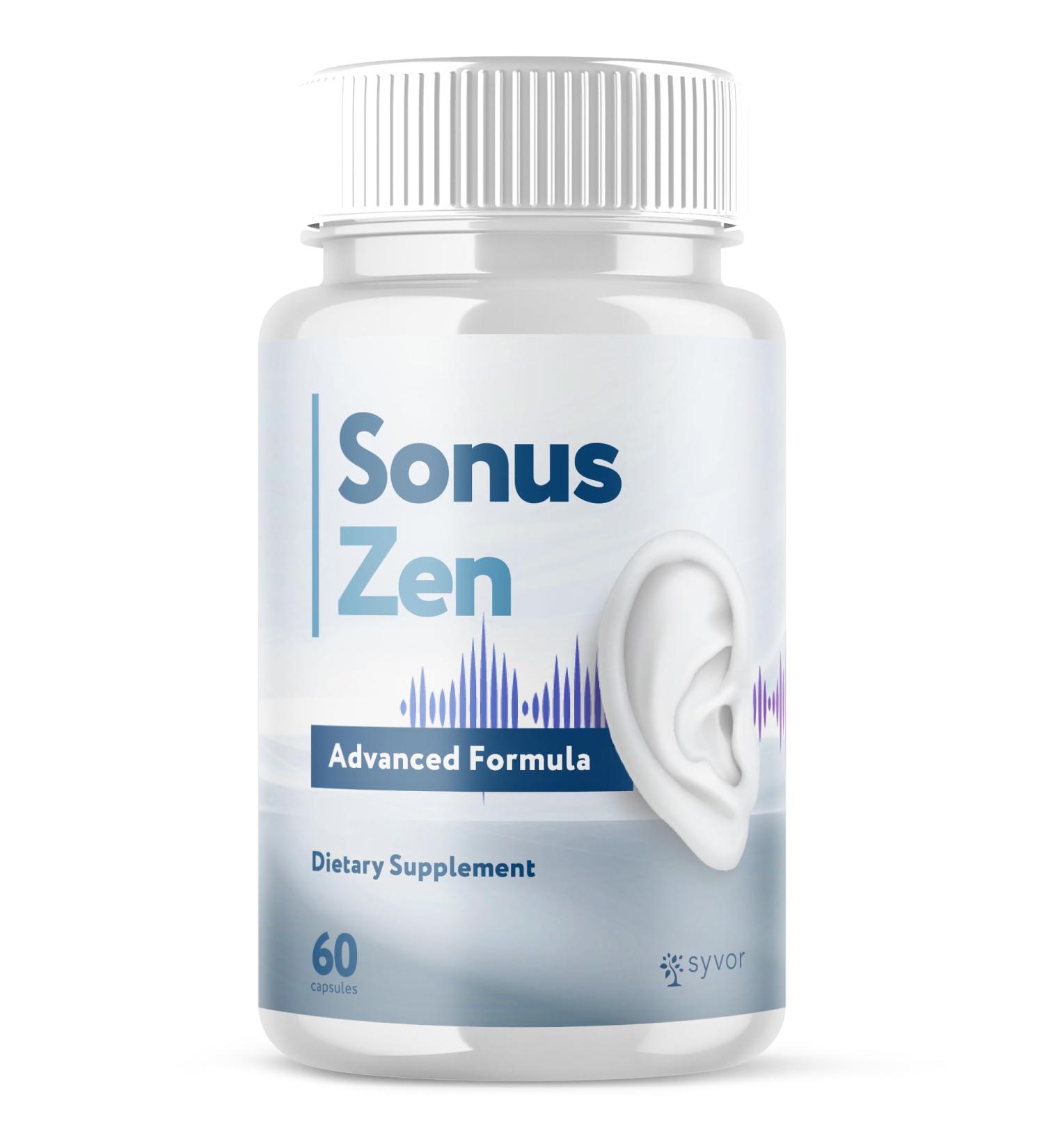 Sonus Zen Capsules Official SonusZen Pills with All Natural Ingredients Advanced Formula Ear Health and Wellness Support Supplement with Maximum Strength Vitamins for Women & Men (60 Capsules) - Buy Online on GoSupps.com