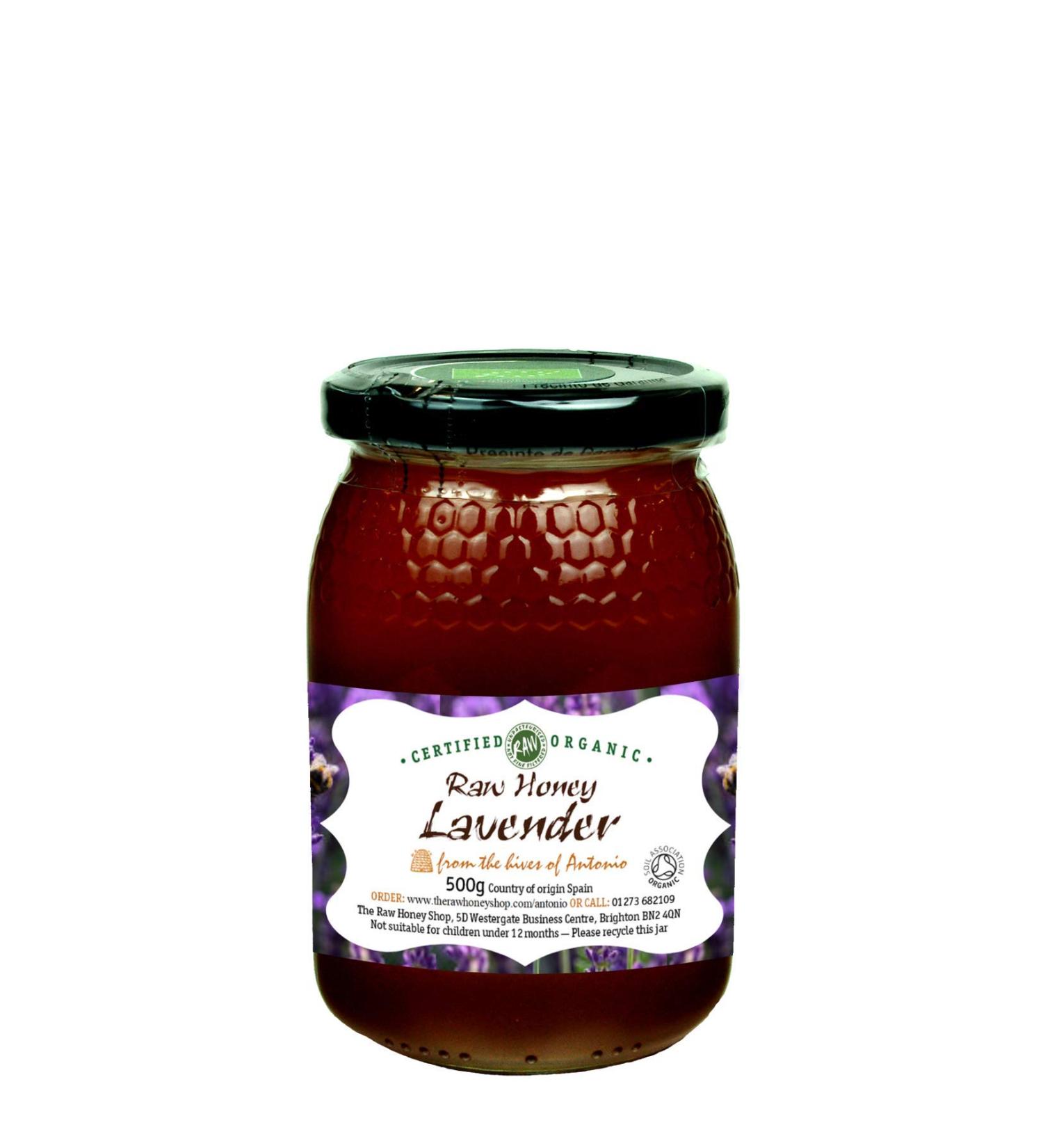 Antonio's 500g Raw Certified Organic Lavender Honey - Pure Natural Honey/The Raw Honey Shop - Buy Online on GoSupps.com