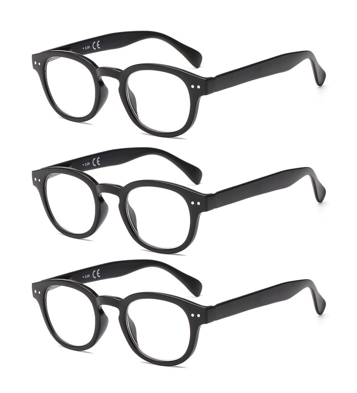 Suertree 3-Pack Reading Glasses with Spring Hinge | 0.0x Diopter | Stylish Visual Aid for Men & Women - Buy Online on GoSupps.com