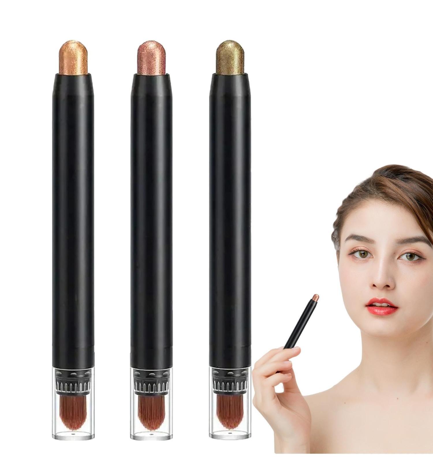 Eyeshadow Stick - Shimmer Eyeshadow Pencil Waterproof Neutral Eyeshadow Stick Makeup Cream Eye Shadow Pencil Crayon Rowces - Buy Online on GoSupps.com
