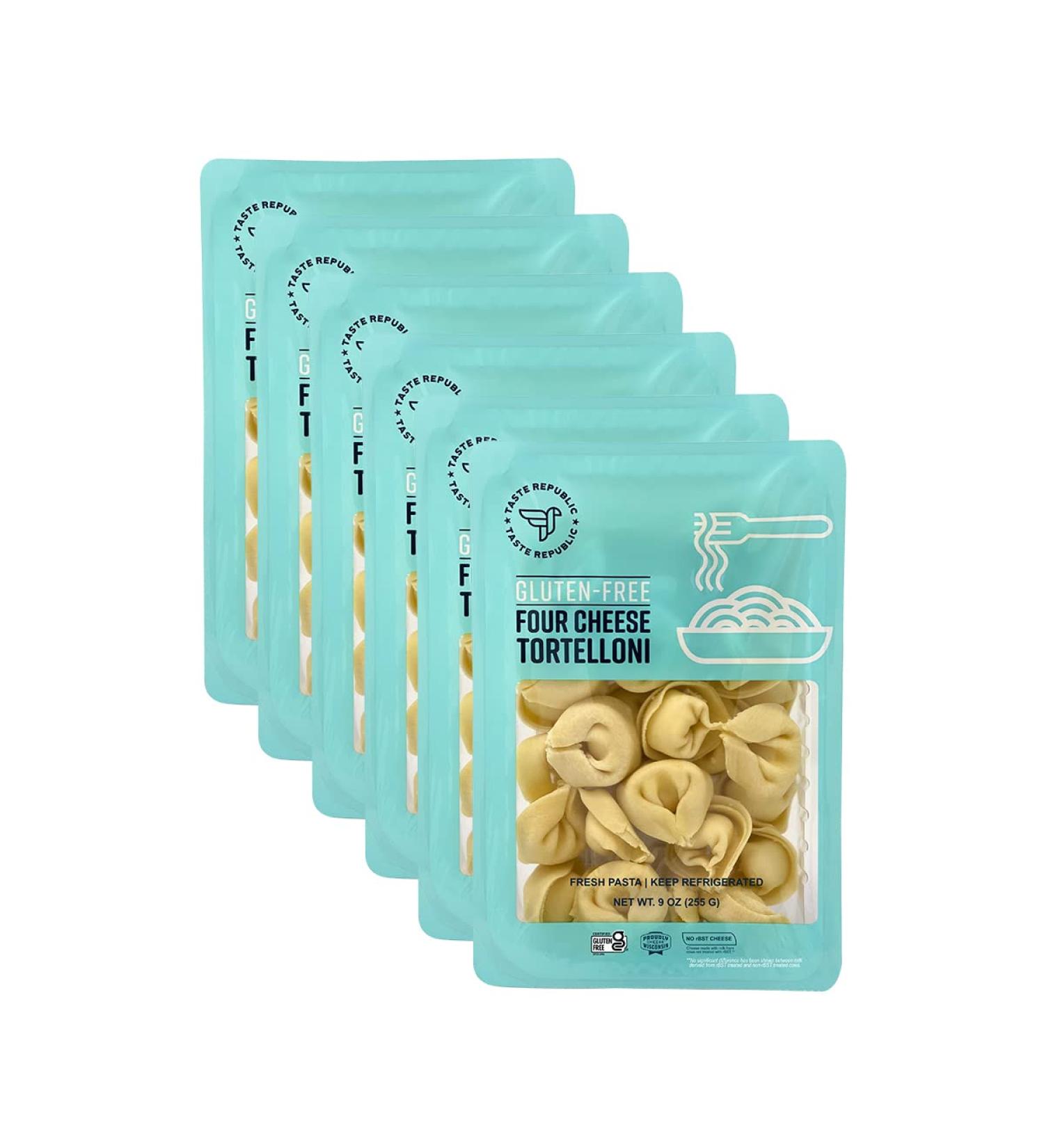 Gluten-Free 4-Cheese Tortellini Pasta by Taste Republic - 9oz (6 pack) | Frozen, Cooks in 3 Minutes - Buy Online on GoSupps.com