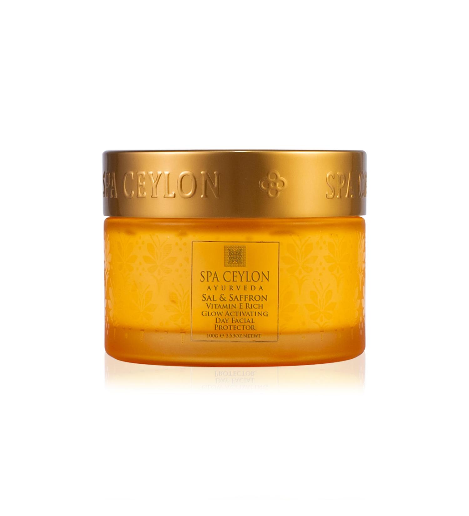 SPA CEYLON Vitamin E Glow Activating Day Facial Protector | Hydrating Sunblock with Sal & Saffron | Brighter Skin Nourishment for All Skin Types - Buy Online on GoSupps.com