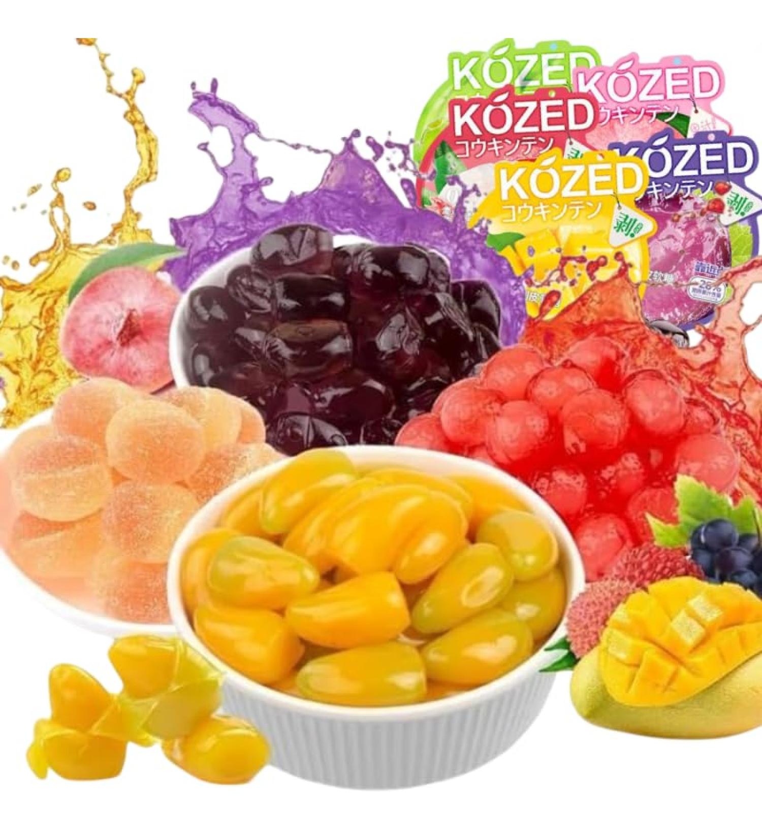 5 flavors Peeling fruit juice fudge 75g/bag 50% Juice Content gummy candy Mango white peach grape Litchi sugar soft candy Toffee Healthy Candy Delicious fruit cand (Grape 1bag) Grape 1bag - Buy Online on GoSupps.com