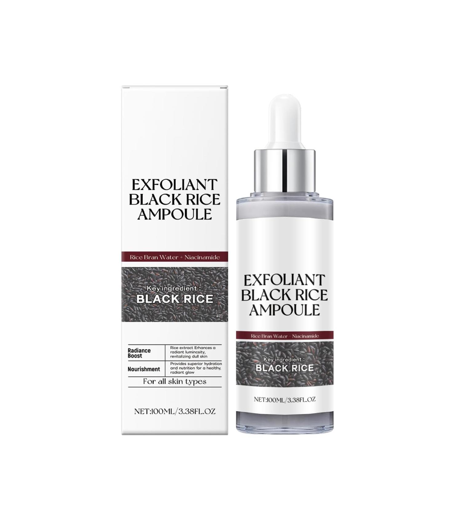 GNAUMORE Ampolla Exfoliantes De Arroz Black Rice Ampoule gentle peeling with black rice for face and body moisture care and pore refinement for the face 100 ml - Buy Online on GoSupps.com
