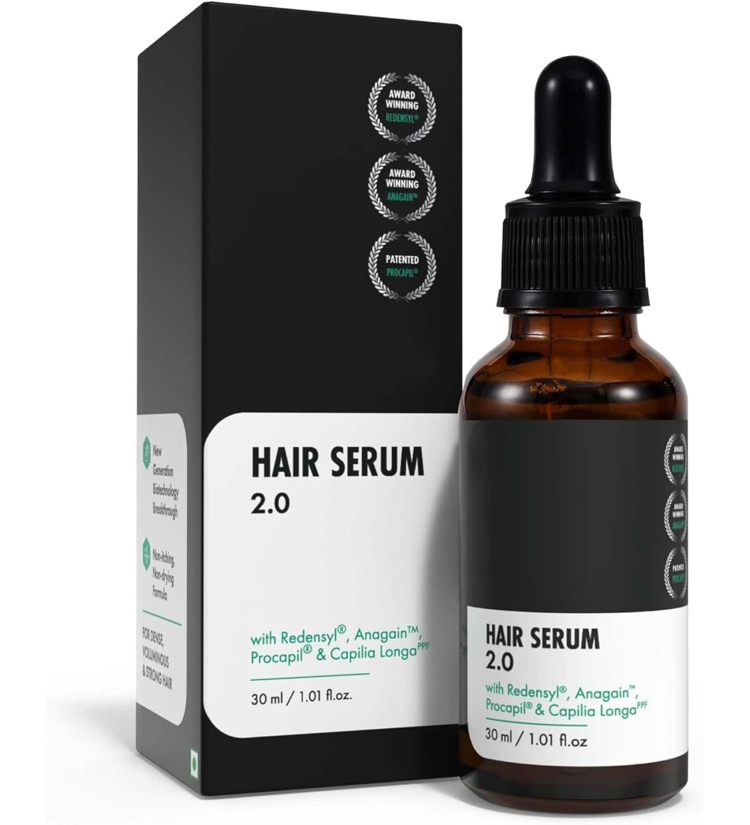 YAAJ S rum de croissance des cheveux 2.0 pour la croissance des cheveux et le contr le de la chute des cheveux | avec Redensyl + Anagain + romarin + Procapil + Capilia Longa | Pour homme et femme | 30