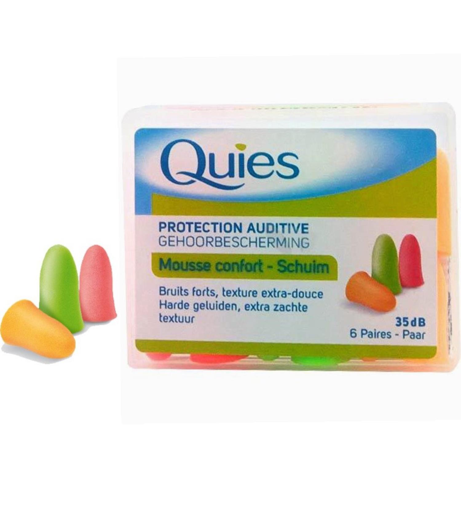 Quies Rubber Foam Ear Plugs 6 Pairs