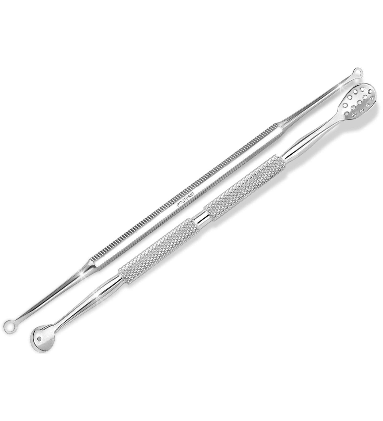 Professional Comedone Squeezer Set | Blackhead Remover & Comedone Lifter | 2-Piece Milia Knife Set for Flawless Skin - Buy Online on GoSupps.com