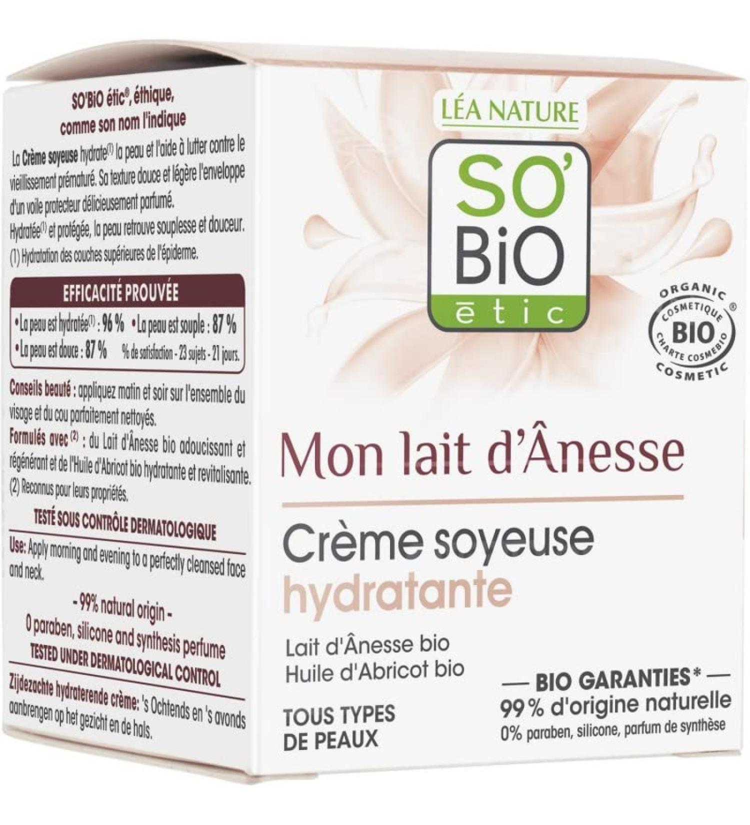 SO BIO - Silky Moisturizing Cream My Organic Donkey Milk 50Ml - Pack of 2 - Buy Online on GoSupps.com