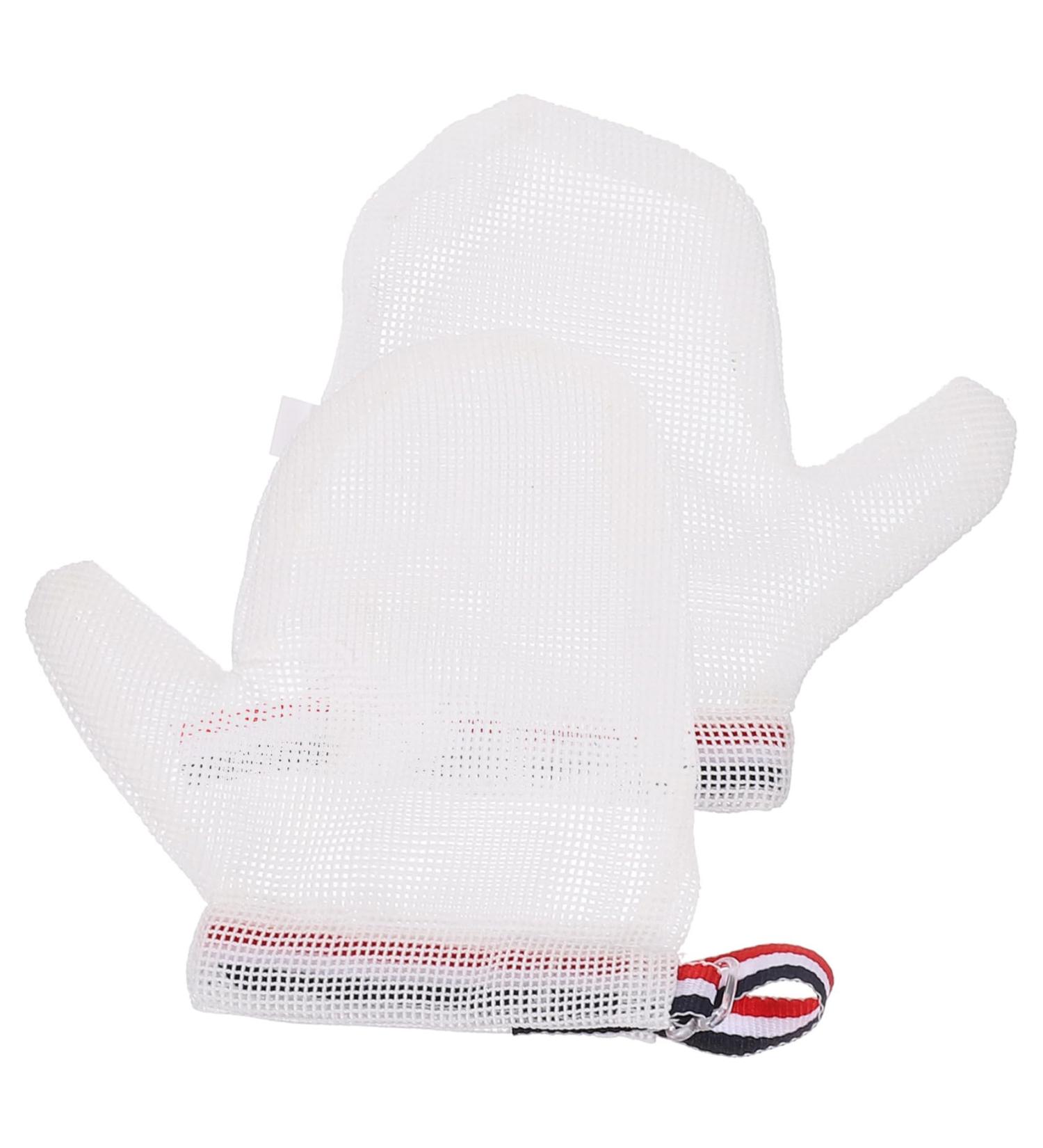 FRCOLOR 2 Pairs Anti-eating Gloves Newborn Pacifiers Finger Sucking Stop Girl Anti Scratching Gloves Newborn Mittens Baby Girl Child Nail Biting Anti-scratch Nylon White - Buy Online on GoSupps.com