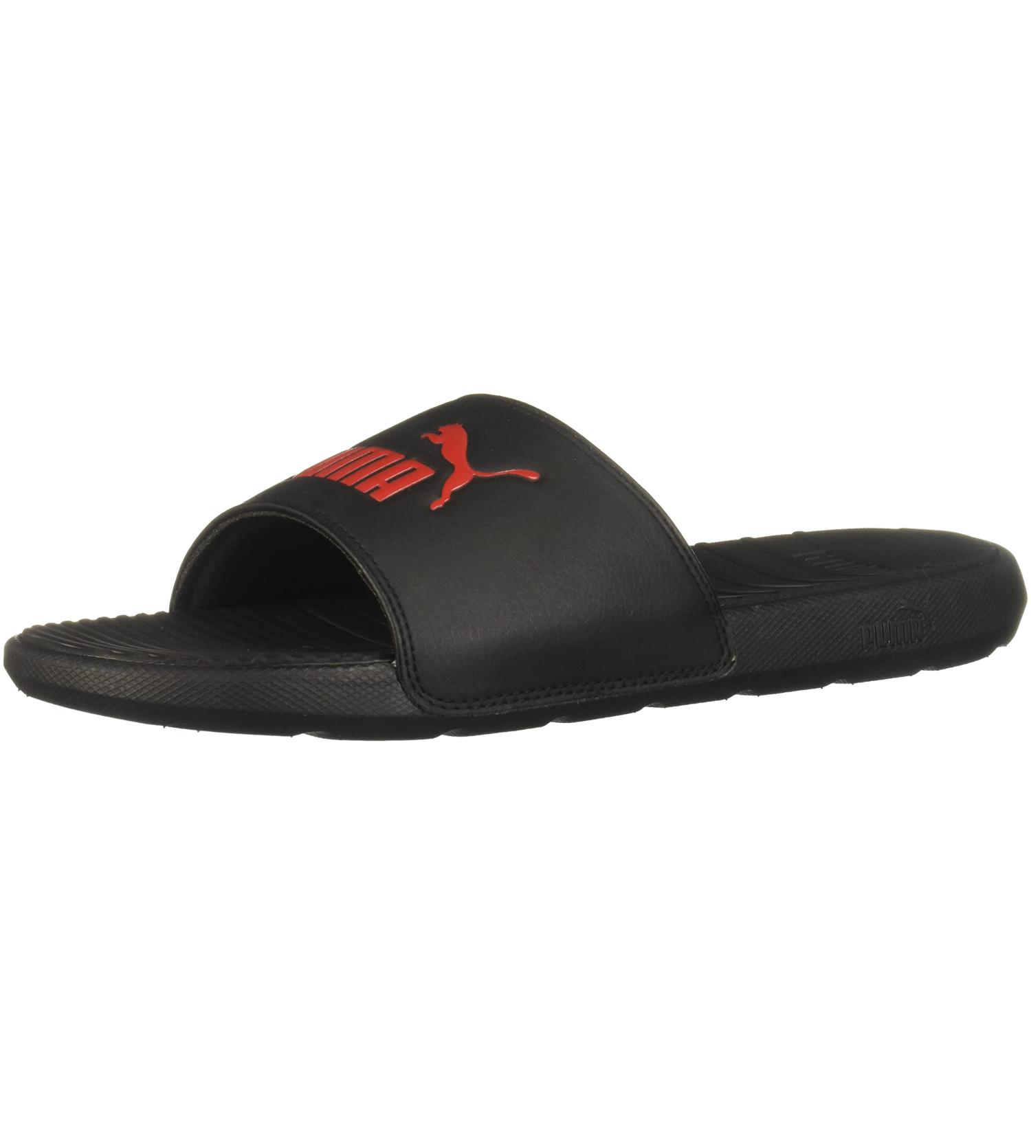 PUMA Cool Cat Slide Sandal - Men's Size 10, Black & High Risk Red - Buy Online on GoSupps.com