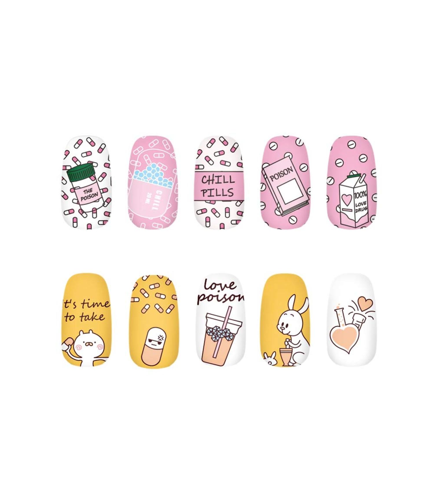 KADS Cute Rabbit Nail Art Stamping Plate - Manicure Template for Unique Nail Designs - Buy Online on GoSupps.com