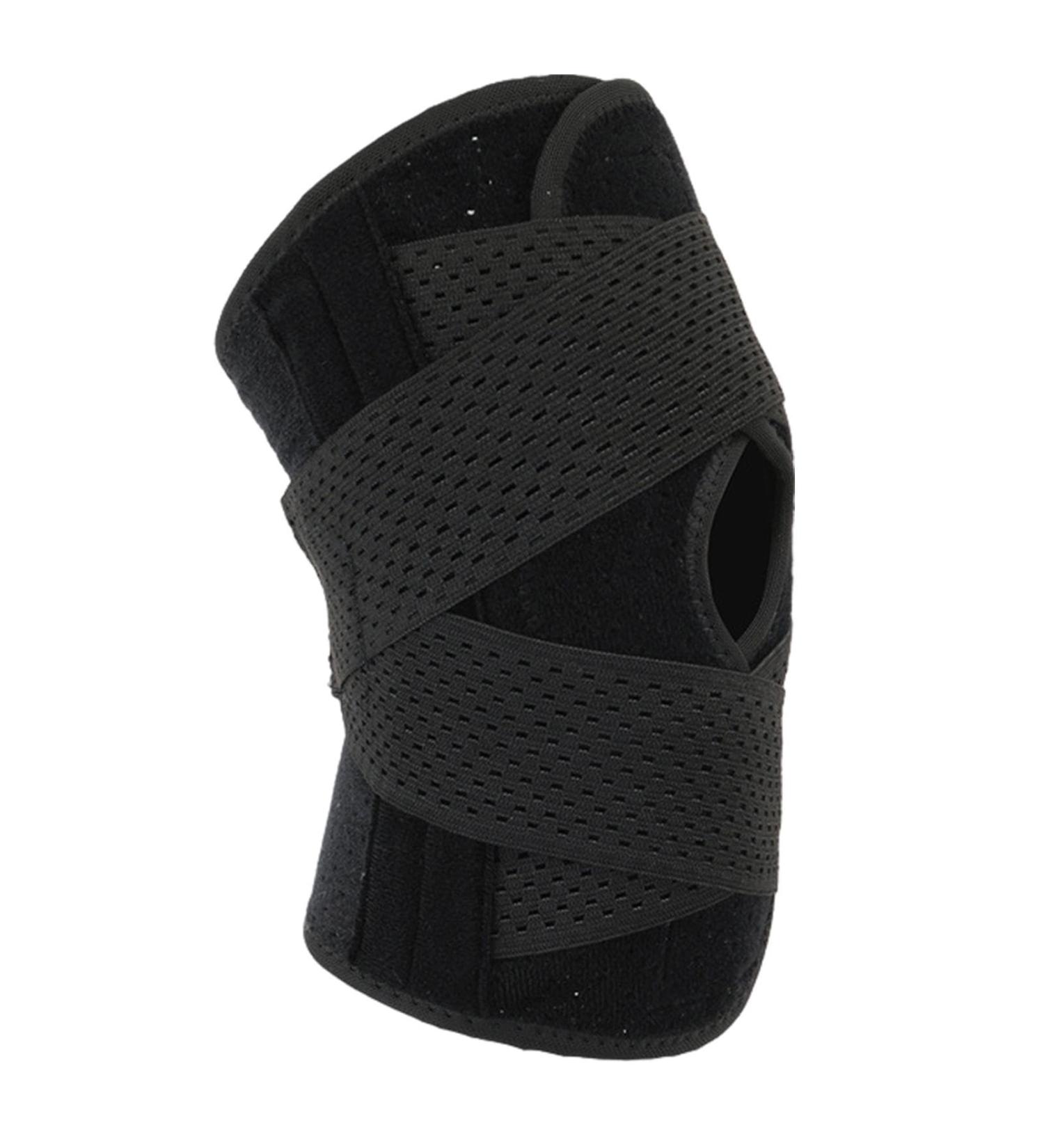 Compression Knee Brace | Breathable Knee Stabilizer for Running & Weightlifting | Adult Protective Support Sleeve - Large Black - Buy Online on GoSupps.com