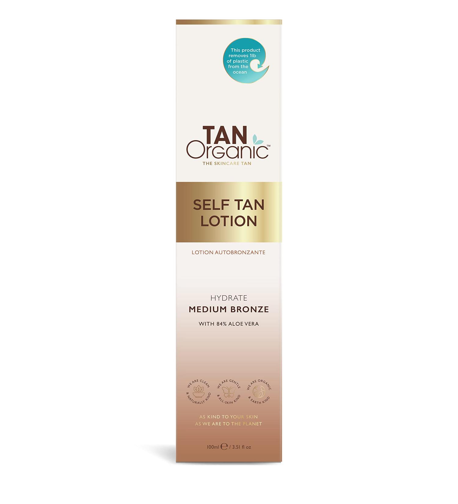 TanOrganic Self Tanning Lotion - Certified Organic Vegan Self Tanner (100ml) | Natural Sunless Tanning Solution for a Radiant Glow - Buy Online on GoSupps.com