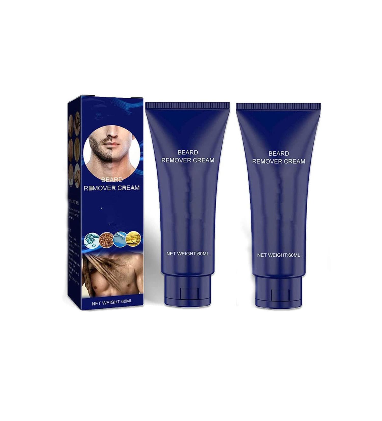 Lot de 2 cr mes d' pilation permanentes pour homme - P te pilatoire pour visage - Mousse d' pilation pour homme - Cr me pilatoire - Convient tous les types de peau - Buy Online on GoSupps.com