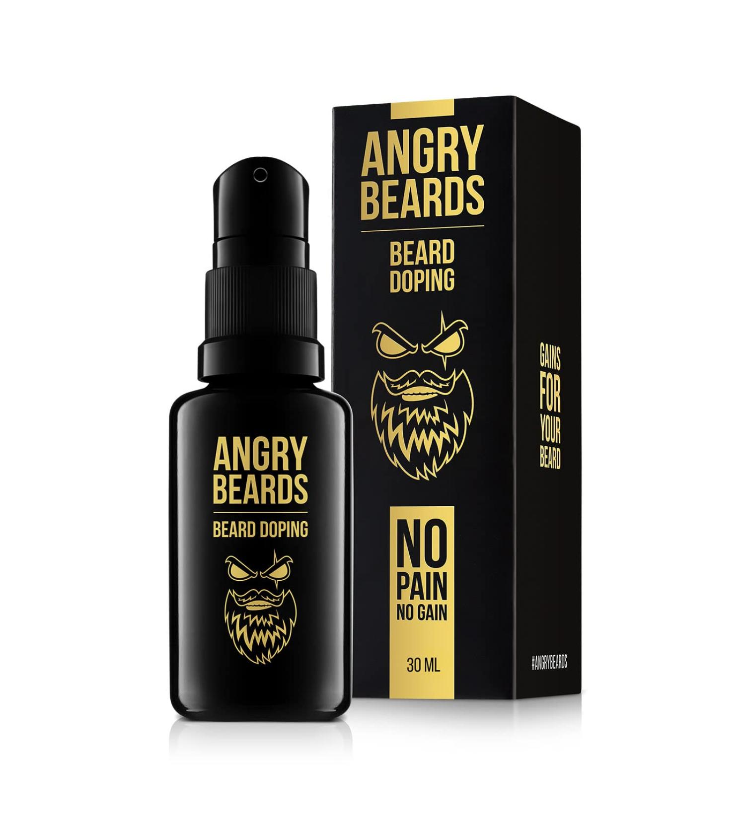 Angry Beard's Beard Growth Serum for Men | Natural Formula for Faster & Fuller Beard Growth - 30 ml - Buy Online on GoSupps.com