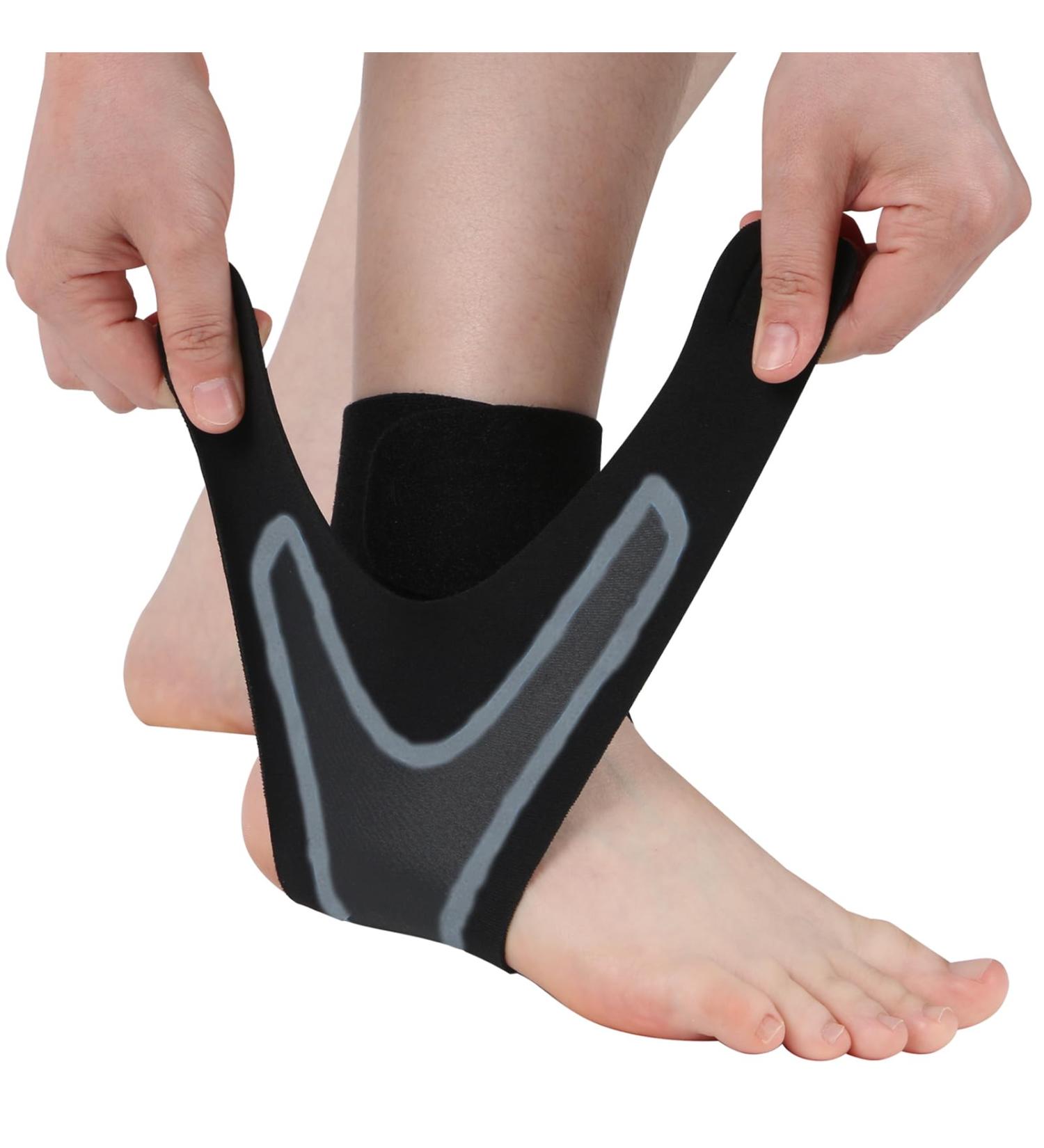 Kktongxi Neuben Fusswickel for Plantar Fasciitis Relief - Flexible Ankle Compression Wrap for Men & Women - Black (M) - Buy Online on GoSupps.com