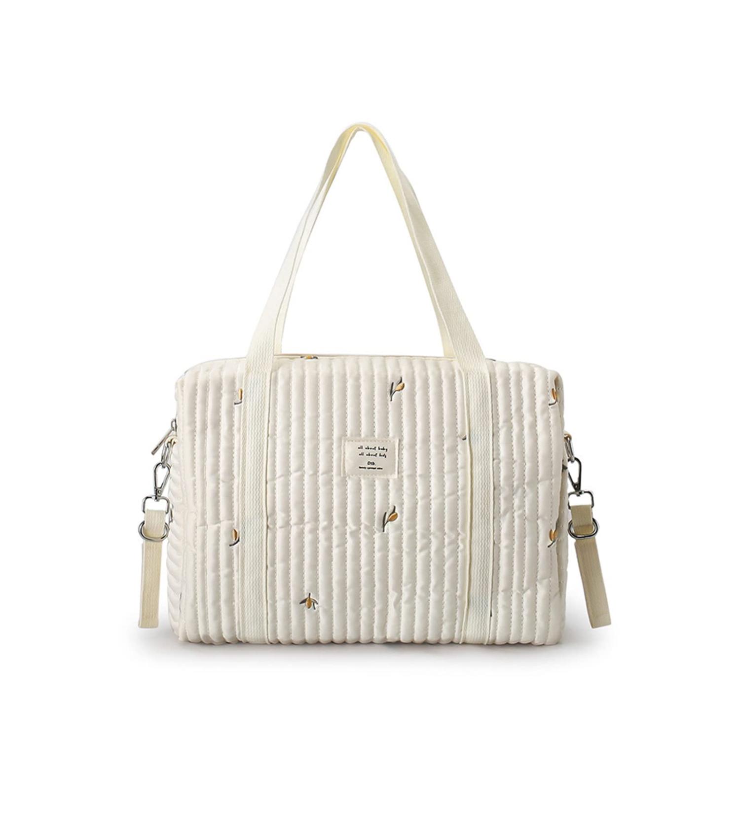 SONARIN Stylish Large Capacity Cotton Baby Changing Bag - Olive | Durable Portable Travel Diaper Bag with 2 Stroller Straps - Buy Online on GoSupps.com