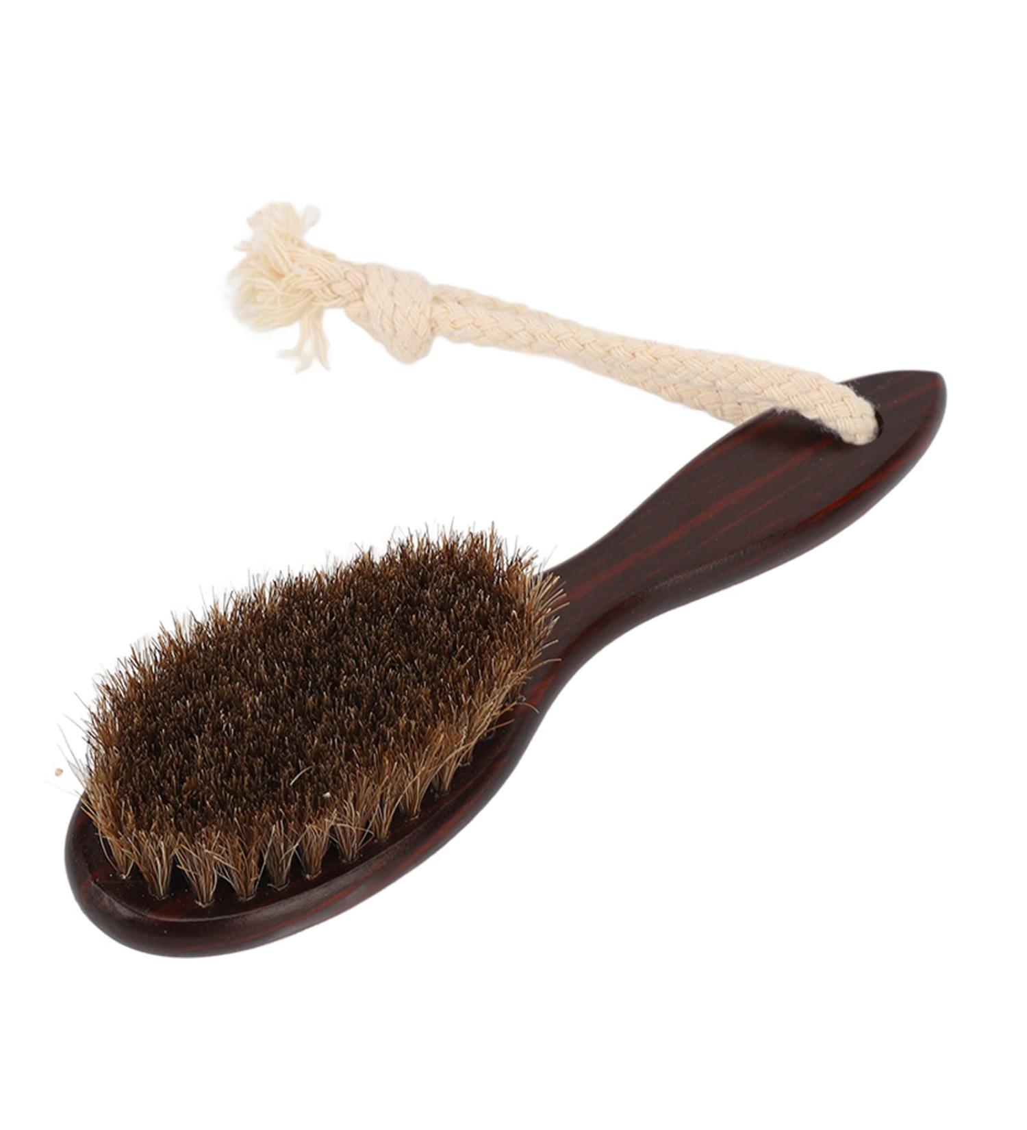 Men's Hair & Beard Brush - Stiff Bristles Wooden Handle Retro Style | Ideal for Widespread Men - Buy Online on GoSupps.com
