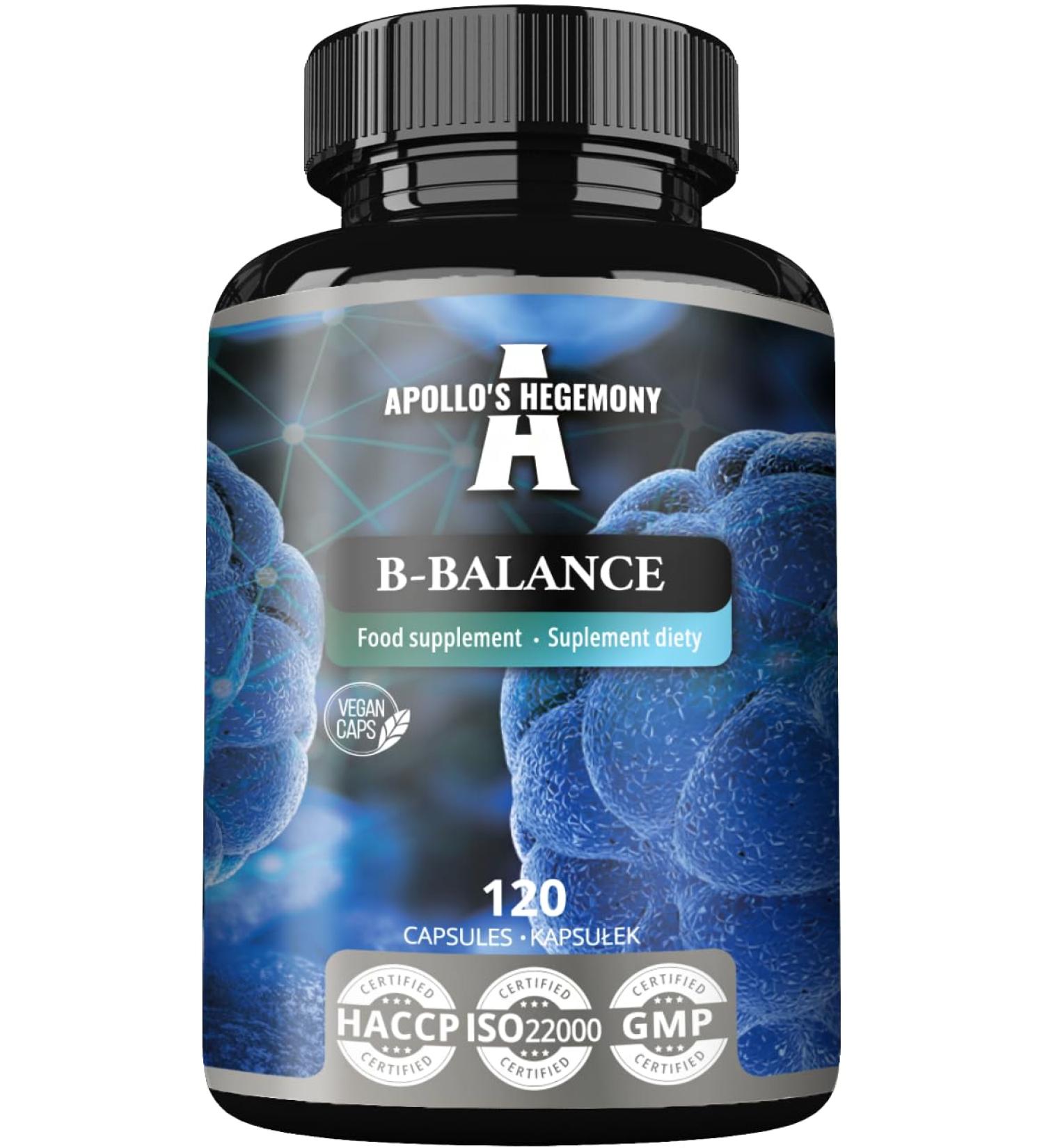 APOLLO'S HEGEMONY B-Balance 120 Vegan Capsules - Vitamin B Complex Contains Vitamins B1 B2 B6 B12 Folate and More - 4 Months Supply - Supports Overall Health Capsule 120 Count (Pack of 1) - Buy Online on GoSupps.com