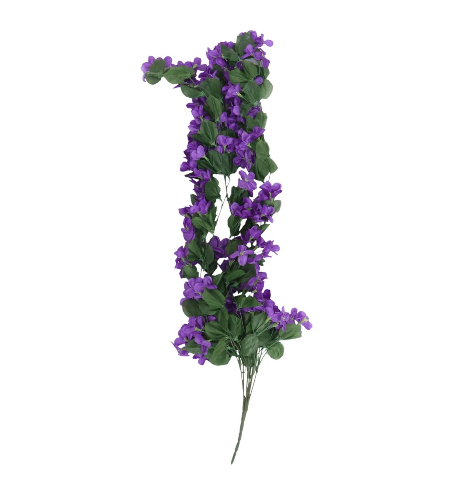 Zerodeko 3pcs Artificial Flowers Plant Home Decor Vines with Flowers Wedding Decoration Greenery Garland Silk Flowers Fake Flowers Wreath Hanging Flowers Decorate Purple Flower Arrangement - Buy Online on GoSupps.com