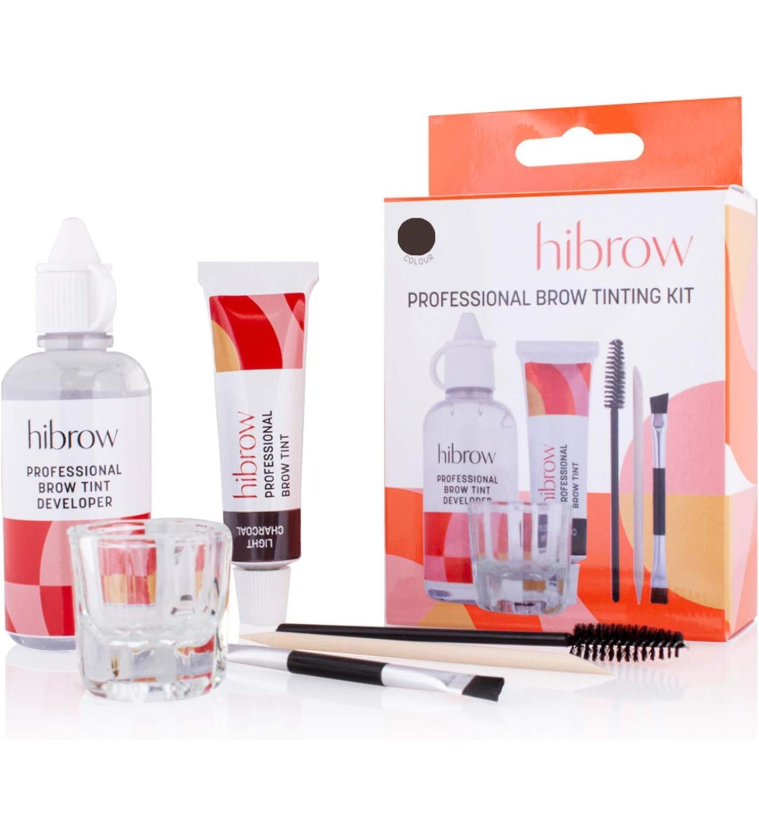 Hi Brow Professional Eyebrow Dye Set - Complete Tint Kit with 15ml Color 50ml Developer Mixing Bowl & Brushes - Light Gray Anthracite | International Shipping - Buy Online on GoSupps.com