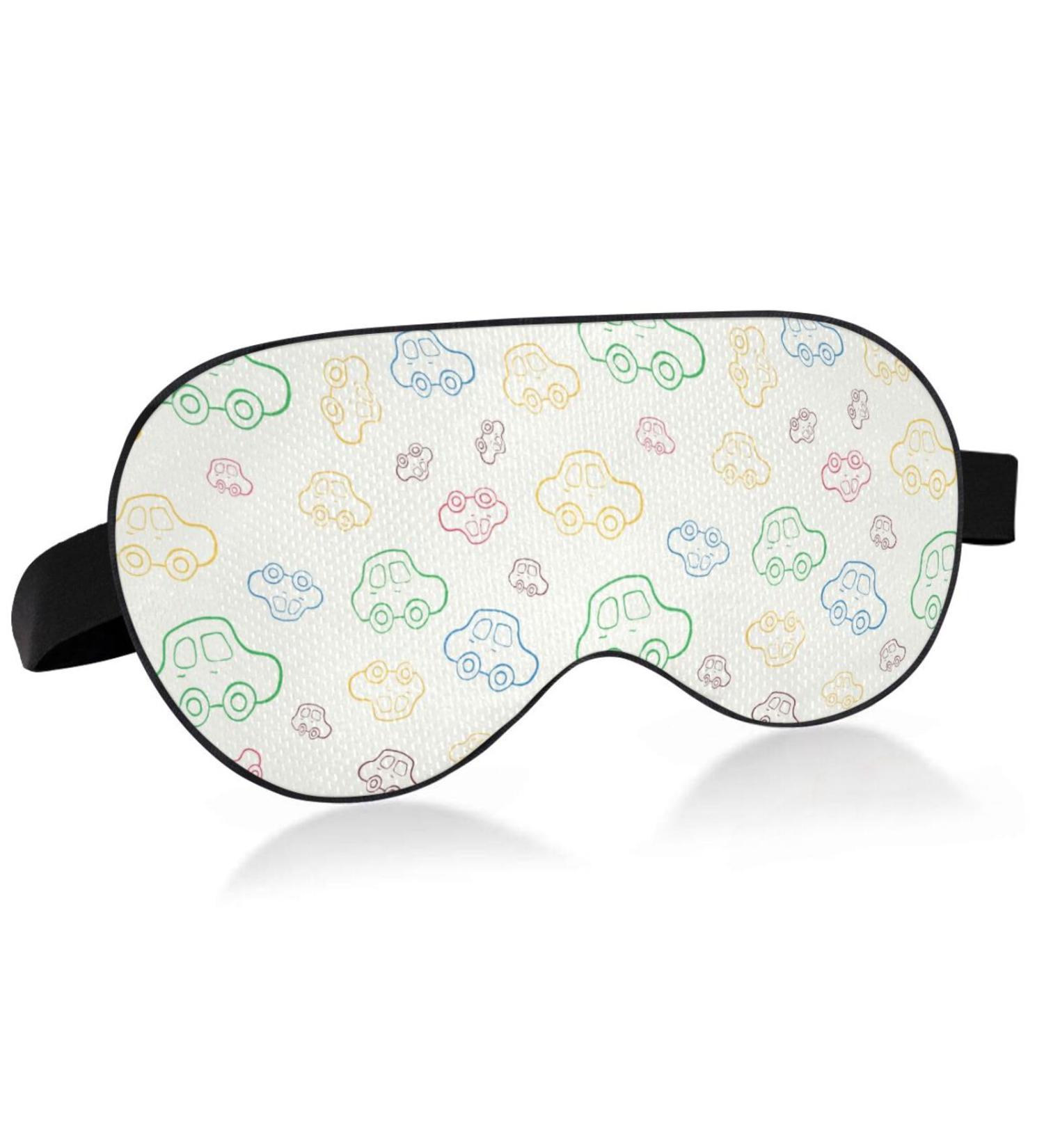 Haskirky Light Blocking Eye Mask - Breathable & Adjustable for Adults | Perfect for Travel, Yoga, Meditation, and Deep Sleep | Cute Cartoon Cars Design - Buy Online on GoSupps.com