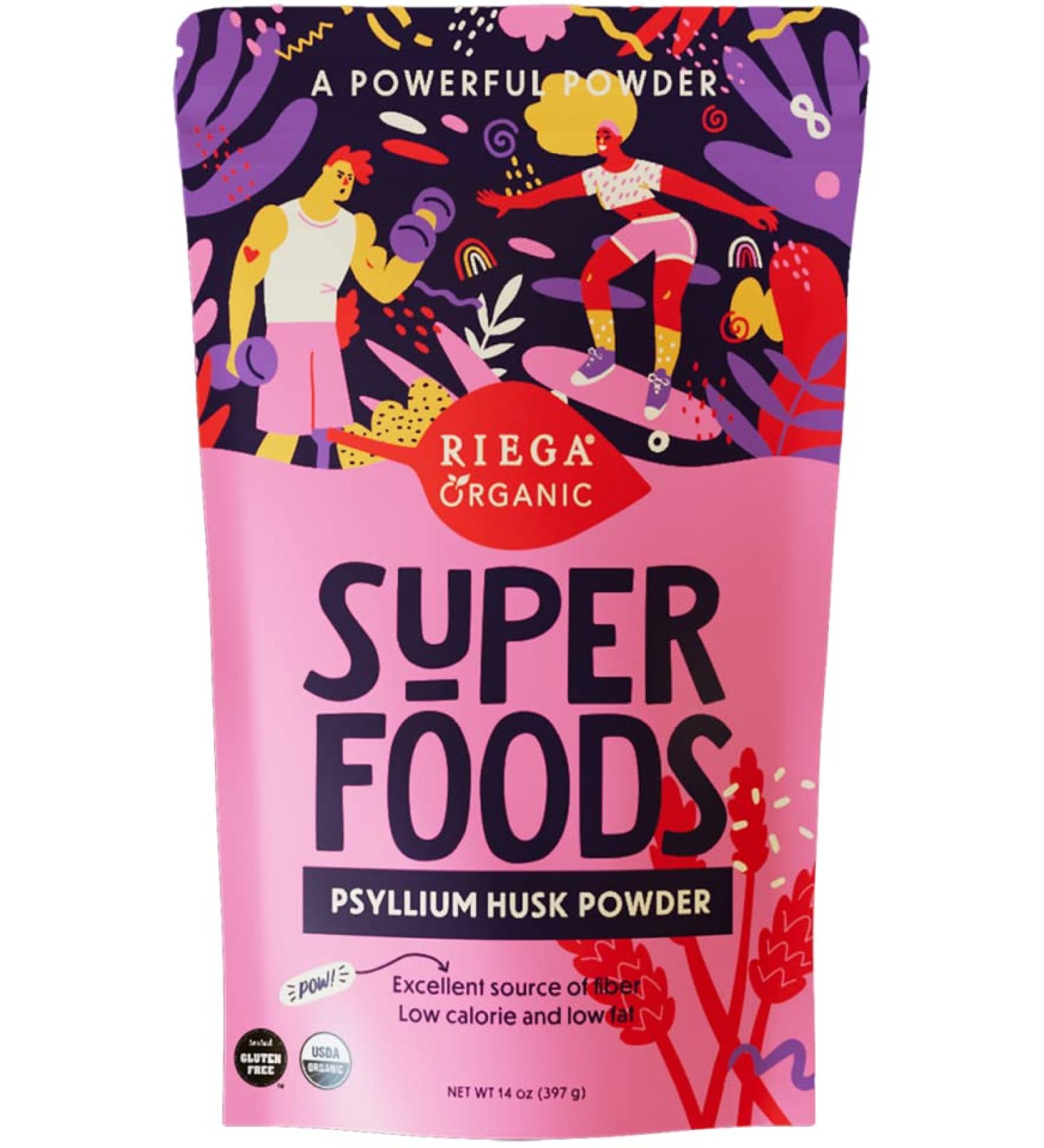 Organic Psyllium Husk Powder - 14oz - High Fiber Superfood - Buy Online on GoSupps.com