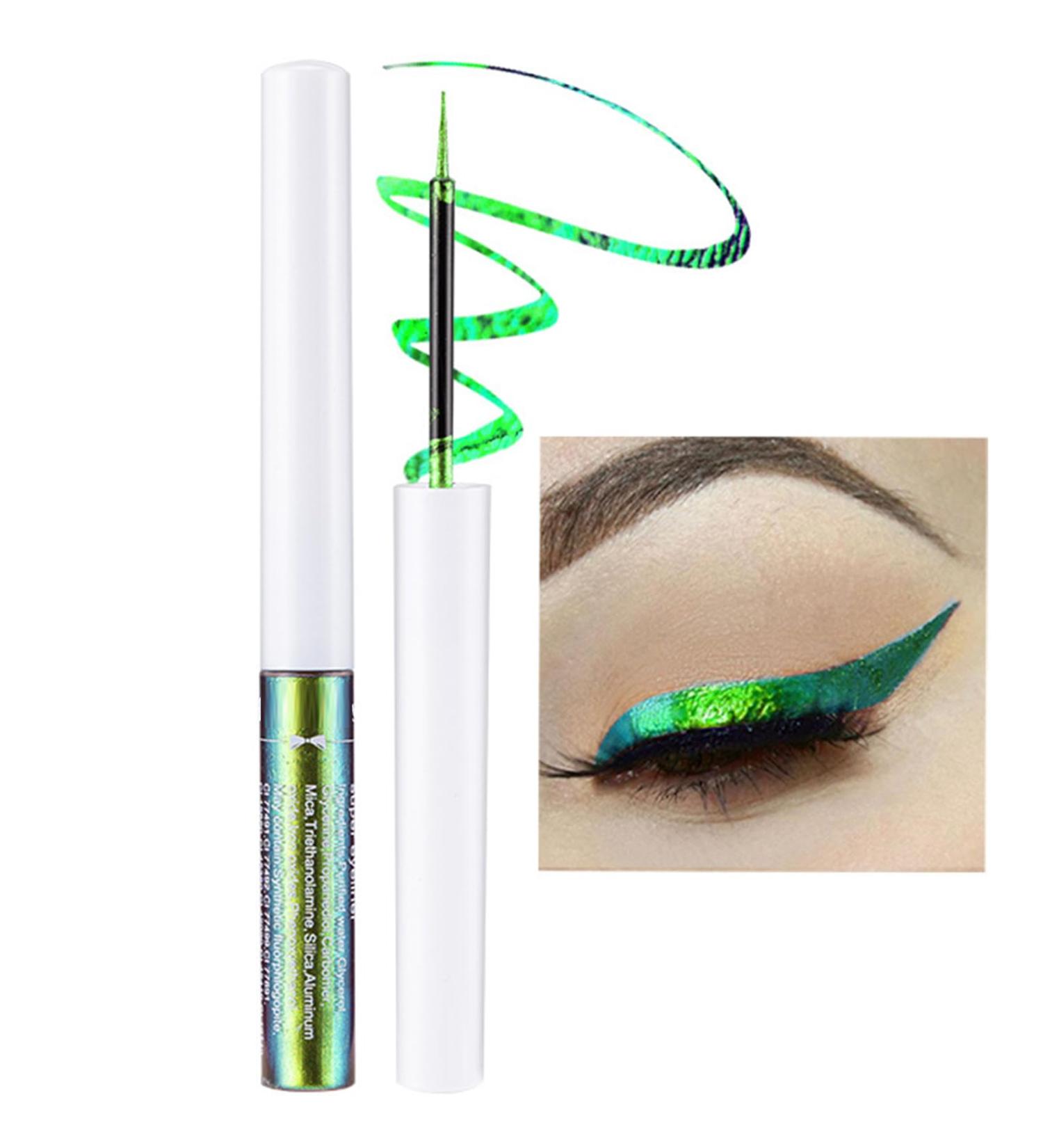 HERBENJOY Chameleon Liquid Eyeliner - Metallic Green Holographic Glitter (#05) - Buy Online on GoSupps.com