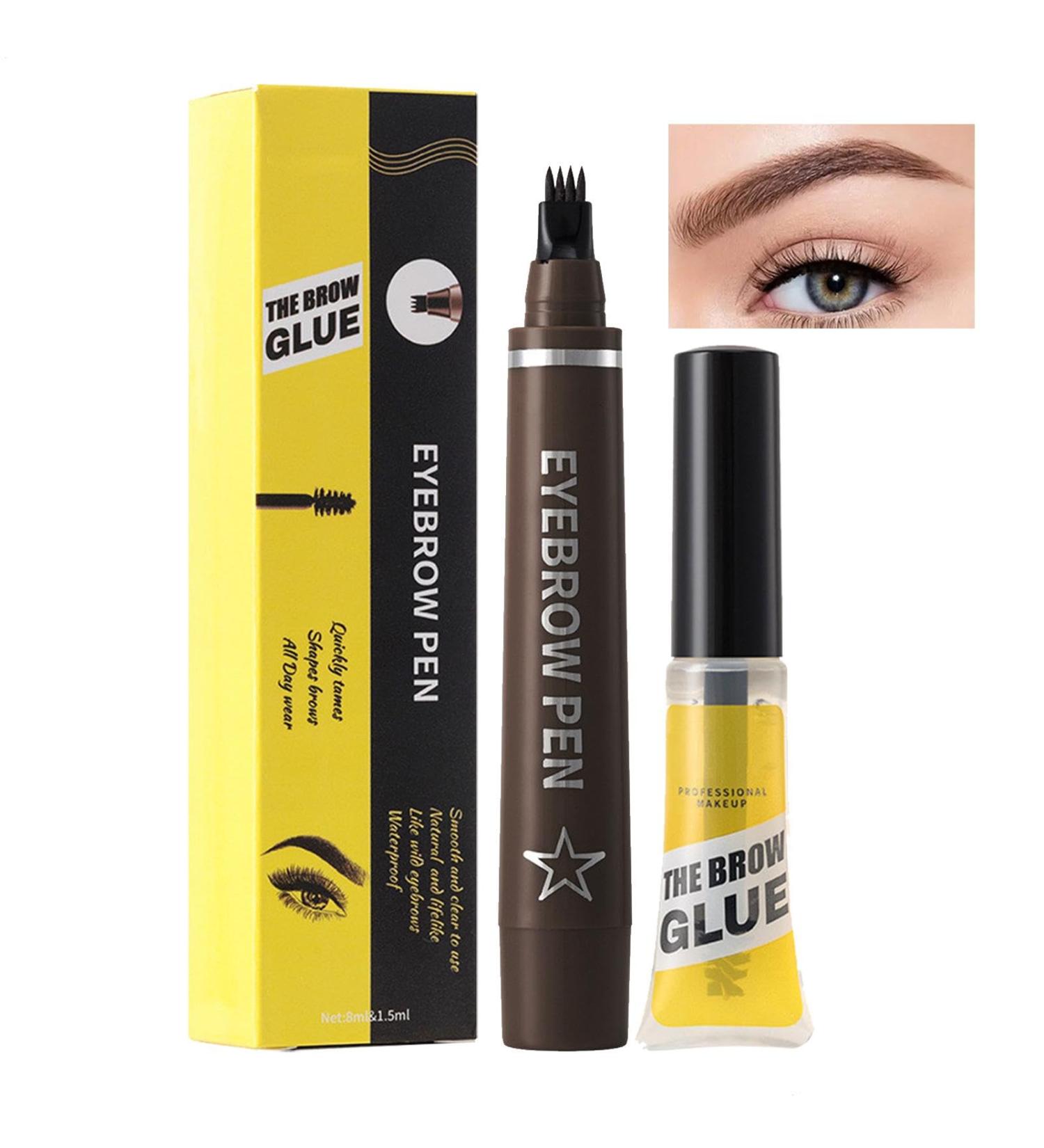  G n rique Microblading Eyebrow Pencil | Smudge & Sweat-Proof Eyebrow Pen | 4-Prong fork Eyebrow Makeup Liquid Pen with Eyebrow Gel for Natural Hair-Like Brows for Women - Buy Online on GoSupps.com