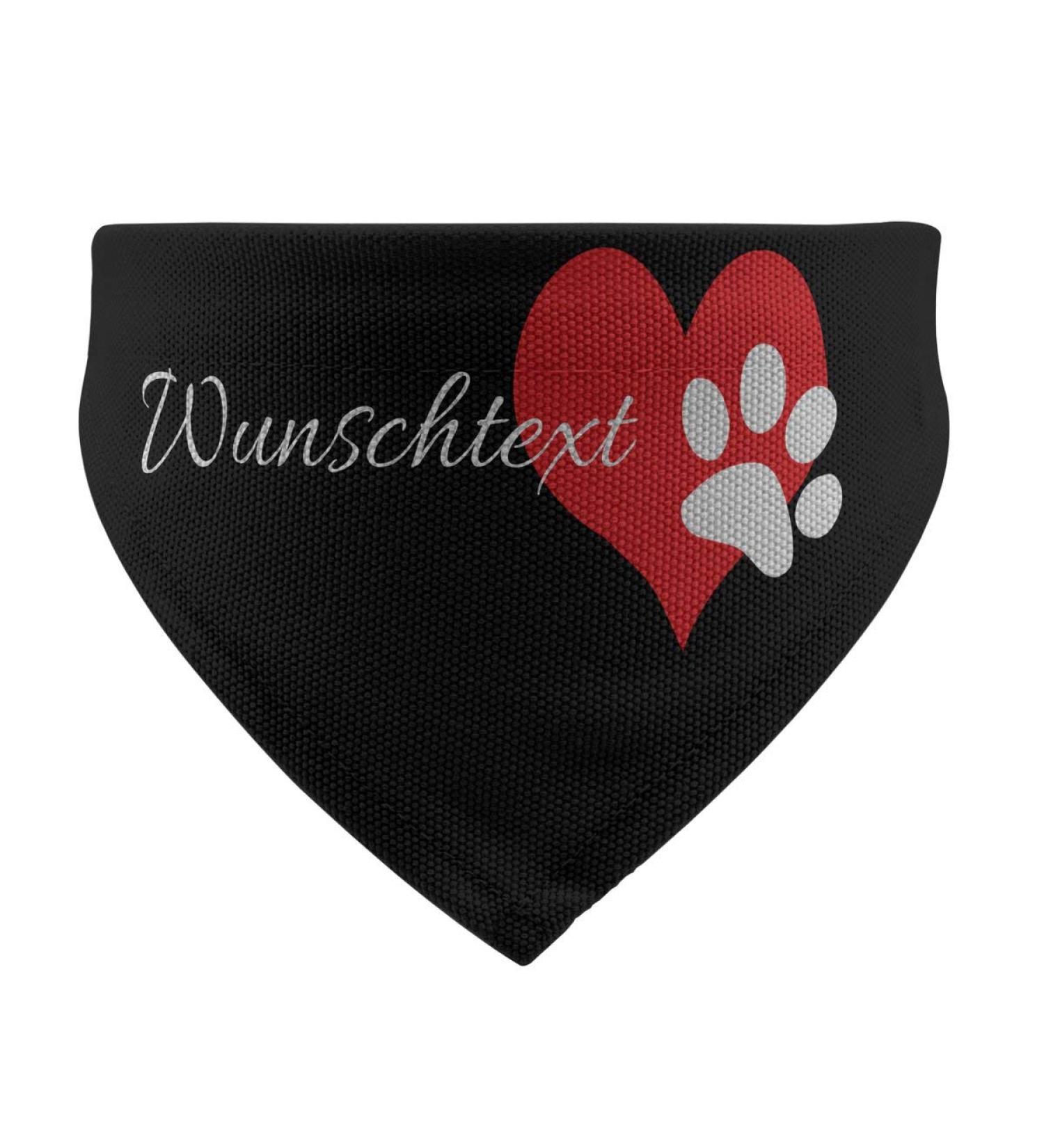 Printplanet Dog Scarf with Custom Name/Text - Pfotenherz Design - Size S - Buy Online on GoSupps.com