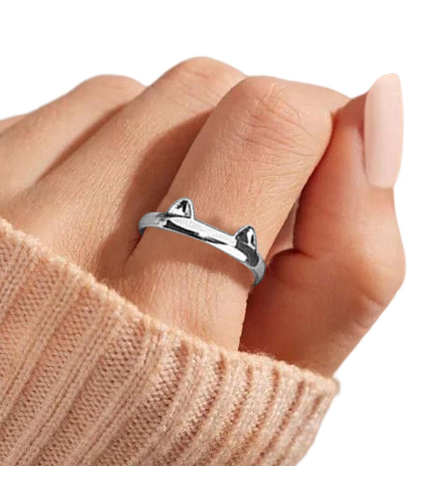 Aibyks Cat Ring for Women - Bright Color Cat Earrings | Fashion Jewelry Gift for Weddings & Valentine's Day - Buy Online on GoSupps.com