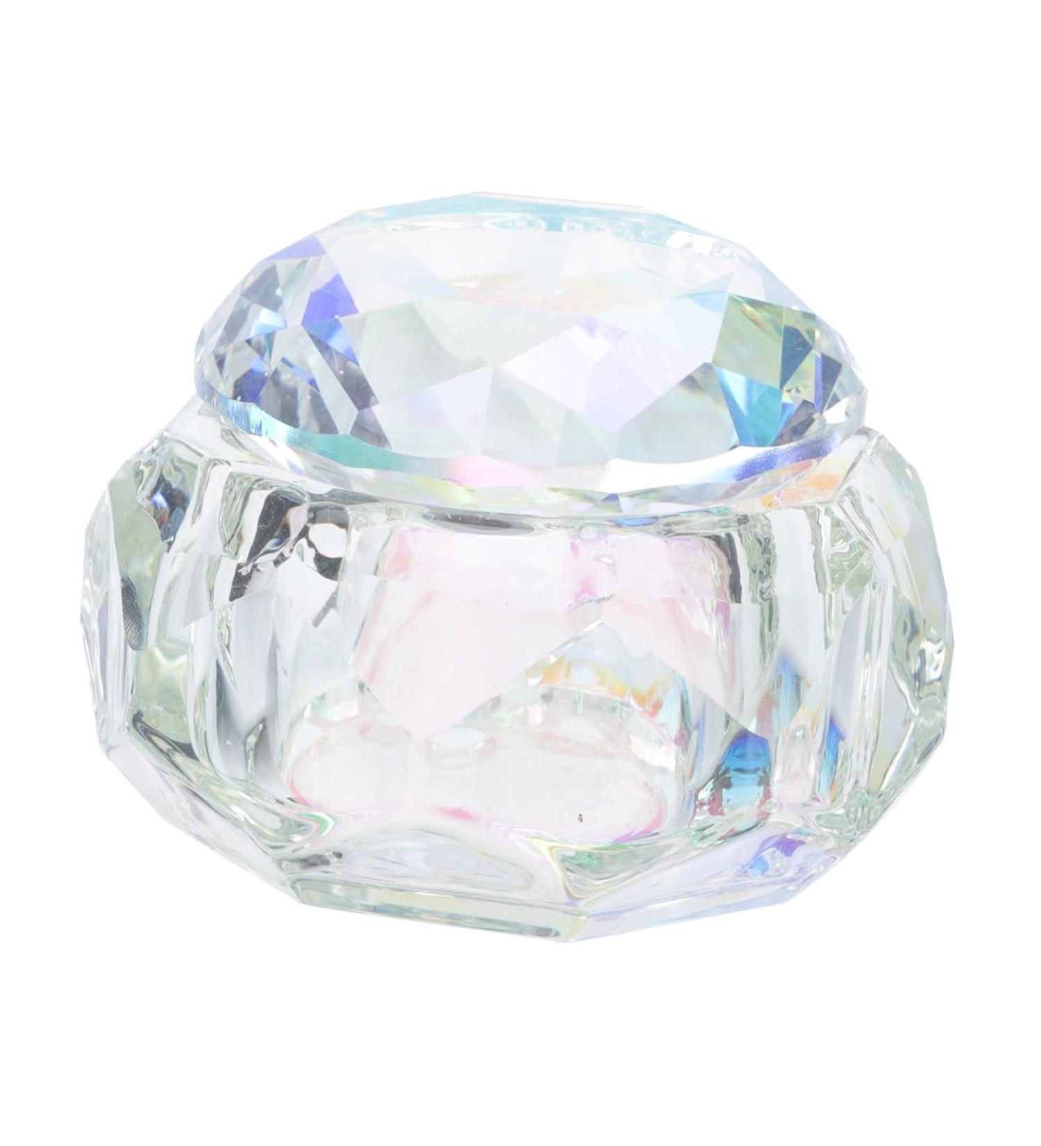 Healeved 1pc Nail Art Crystal Cup Glass Crystal Cup Nail Art Dish Crystal Nail Acrylic Nail Brush Liquid Dappen Dishes for Acrylic Nail Art Tools Delicate Pen Washing Cup Crystal Glass 6x6cm Assorted Color - Buy Online on GoSupps.com